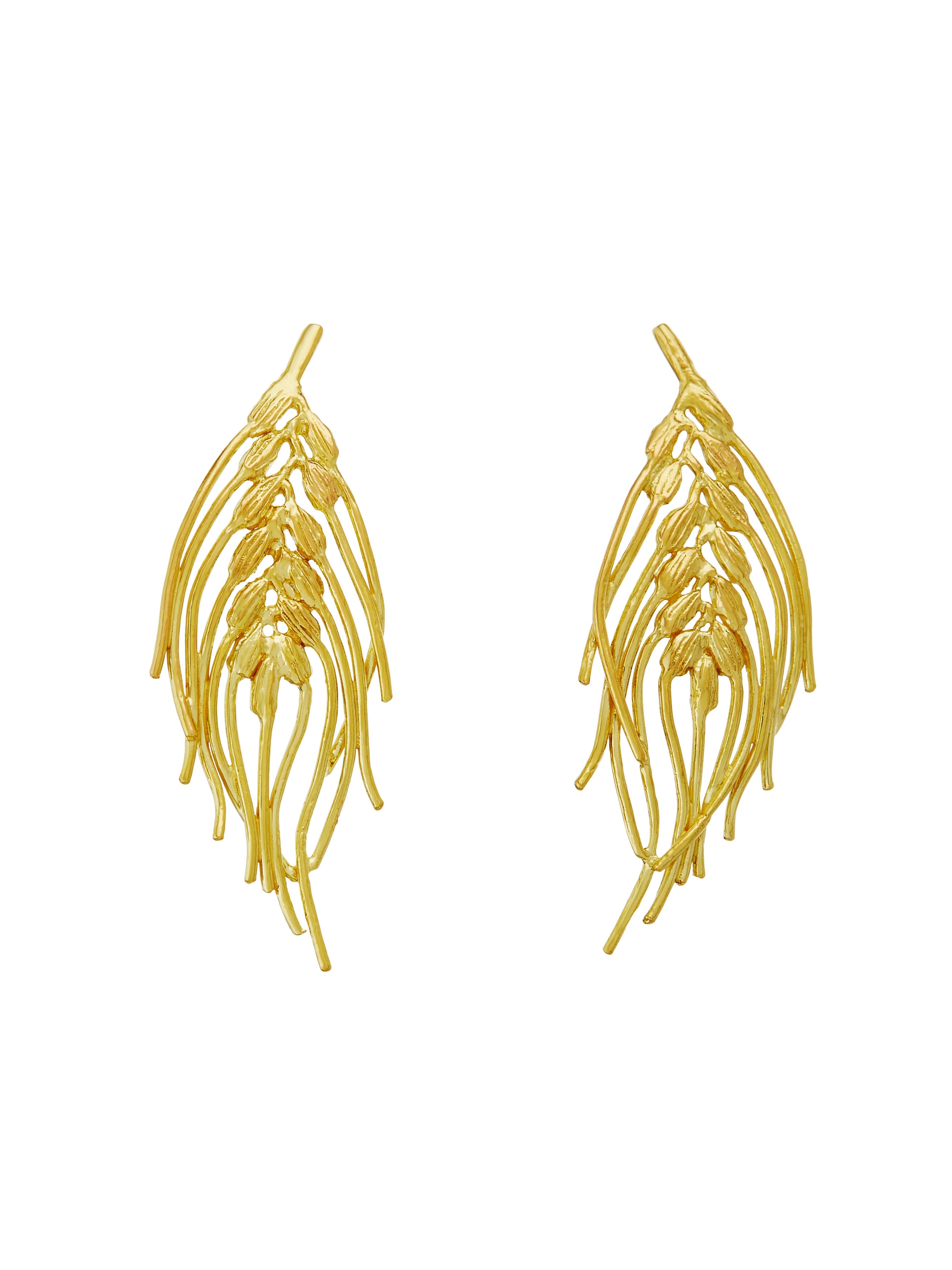 Barley Two-Way Crawler Earrings - image 1 | 18ct yellow gold