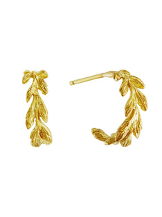 Harvest Wheat Huggie Hoop Earrings