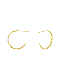 Fine Wild Grass Hoop Earrings