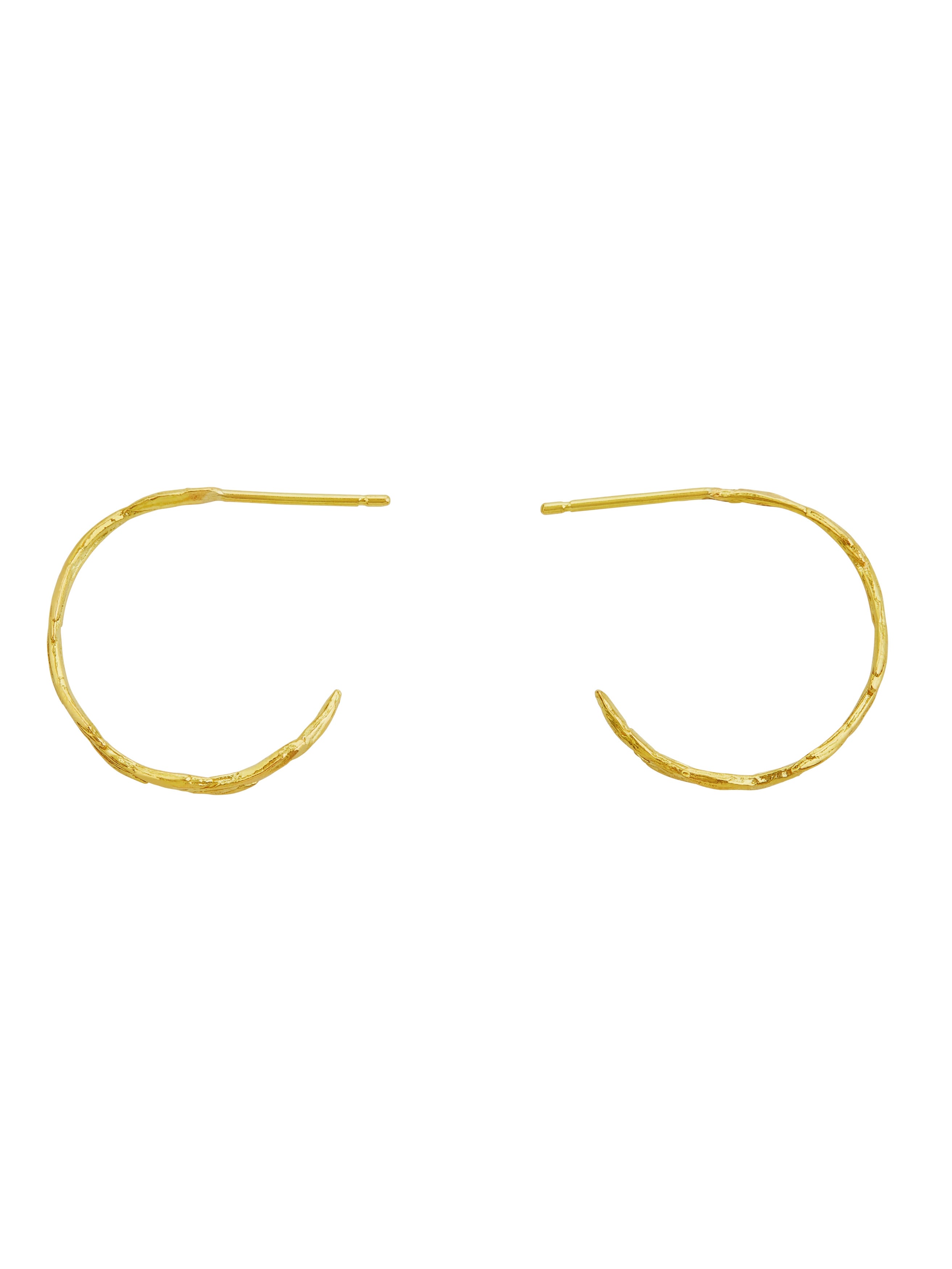 Fine Wild Grass Hoop Earrings - image 4 | 18ct yellow gold