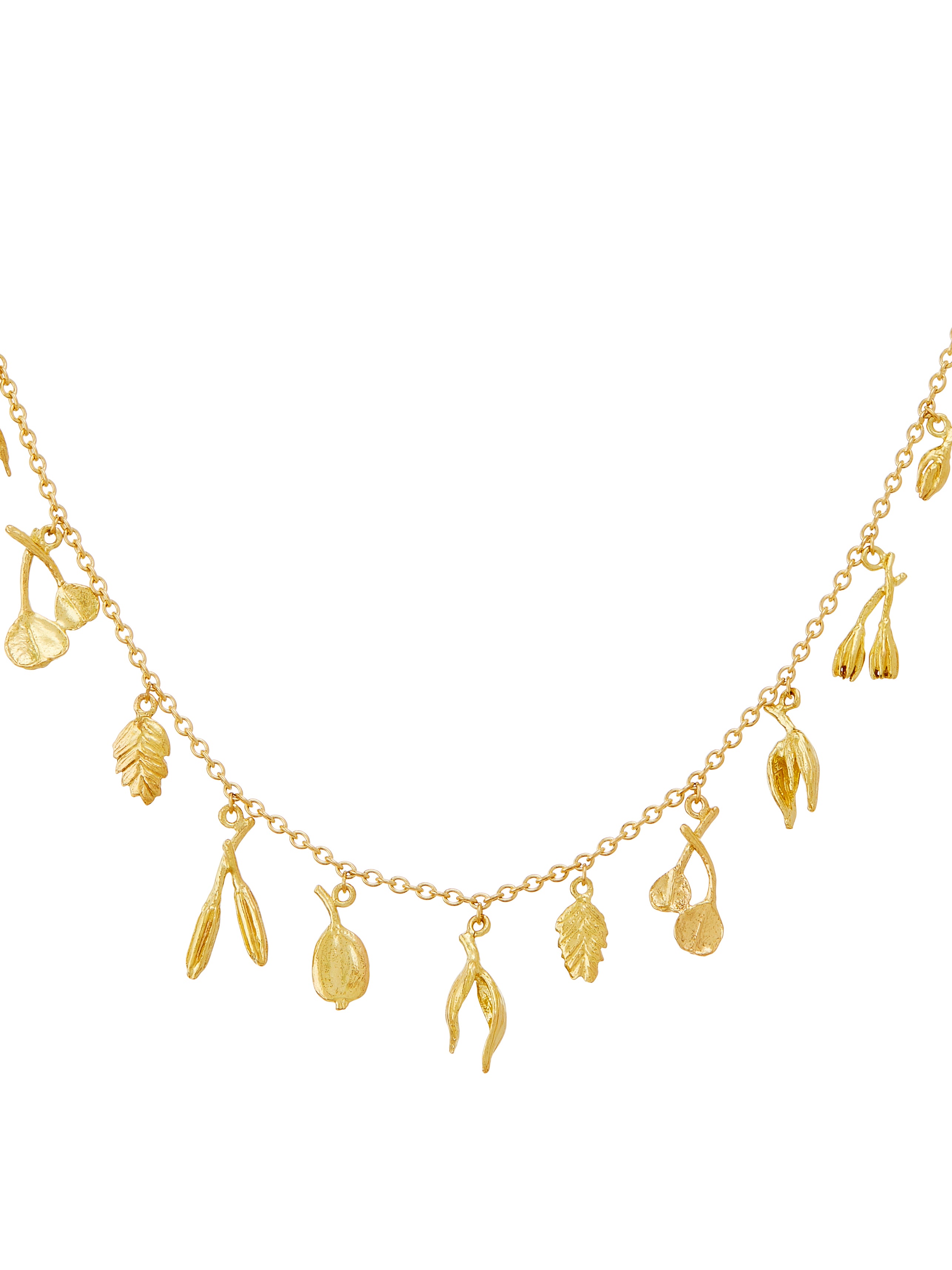 Autumn Stroll Necklace with Eleven Seed Charms - image 1 | 18ct yellow gold