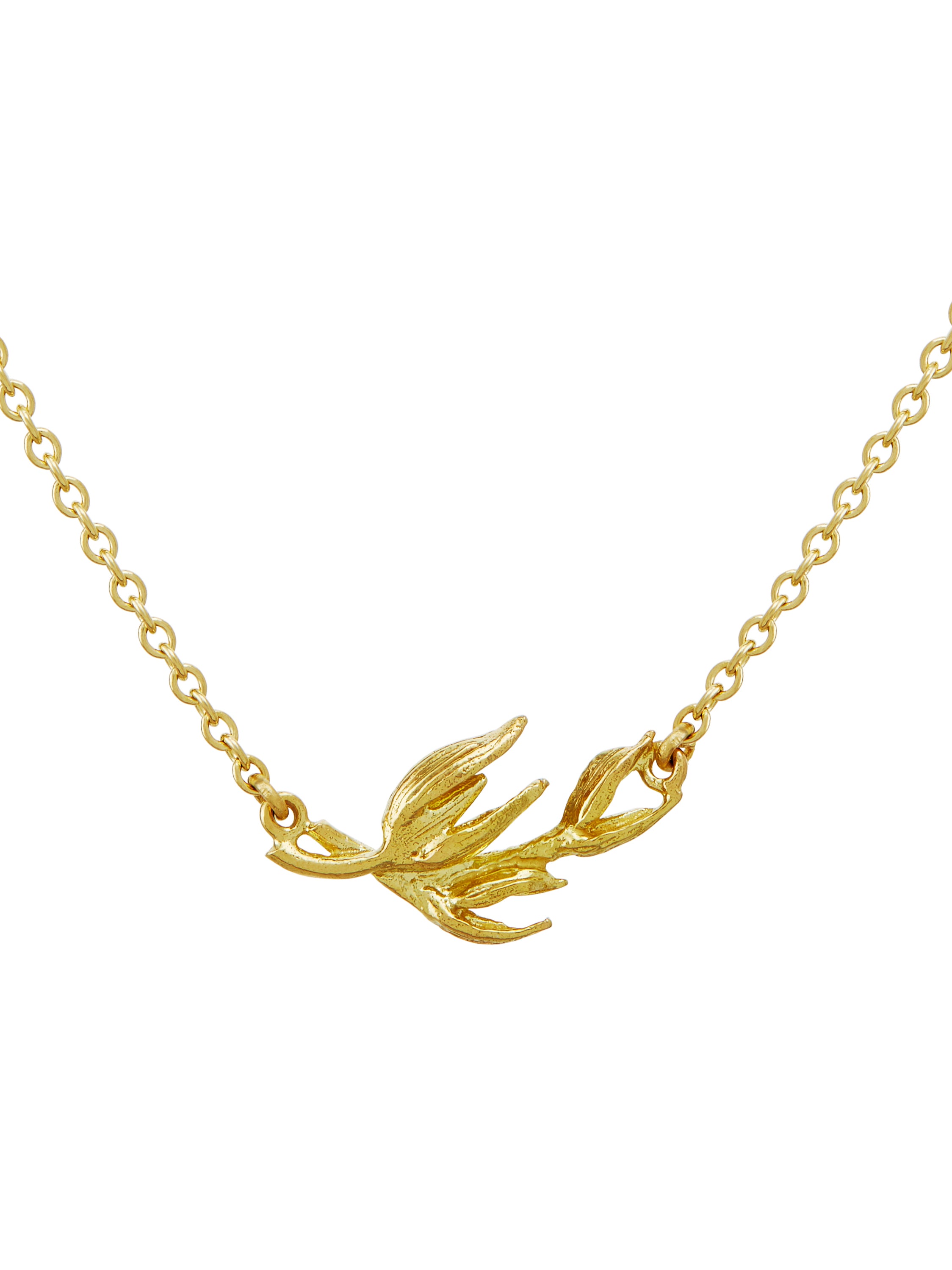 Inline Flyaway Oat Seed Necklace - image 1 | 18ct yellow gold