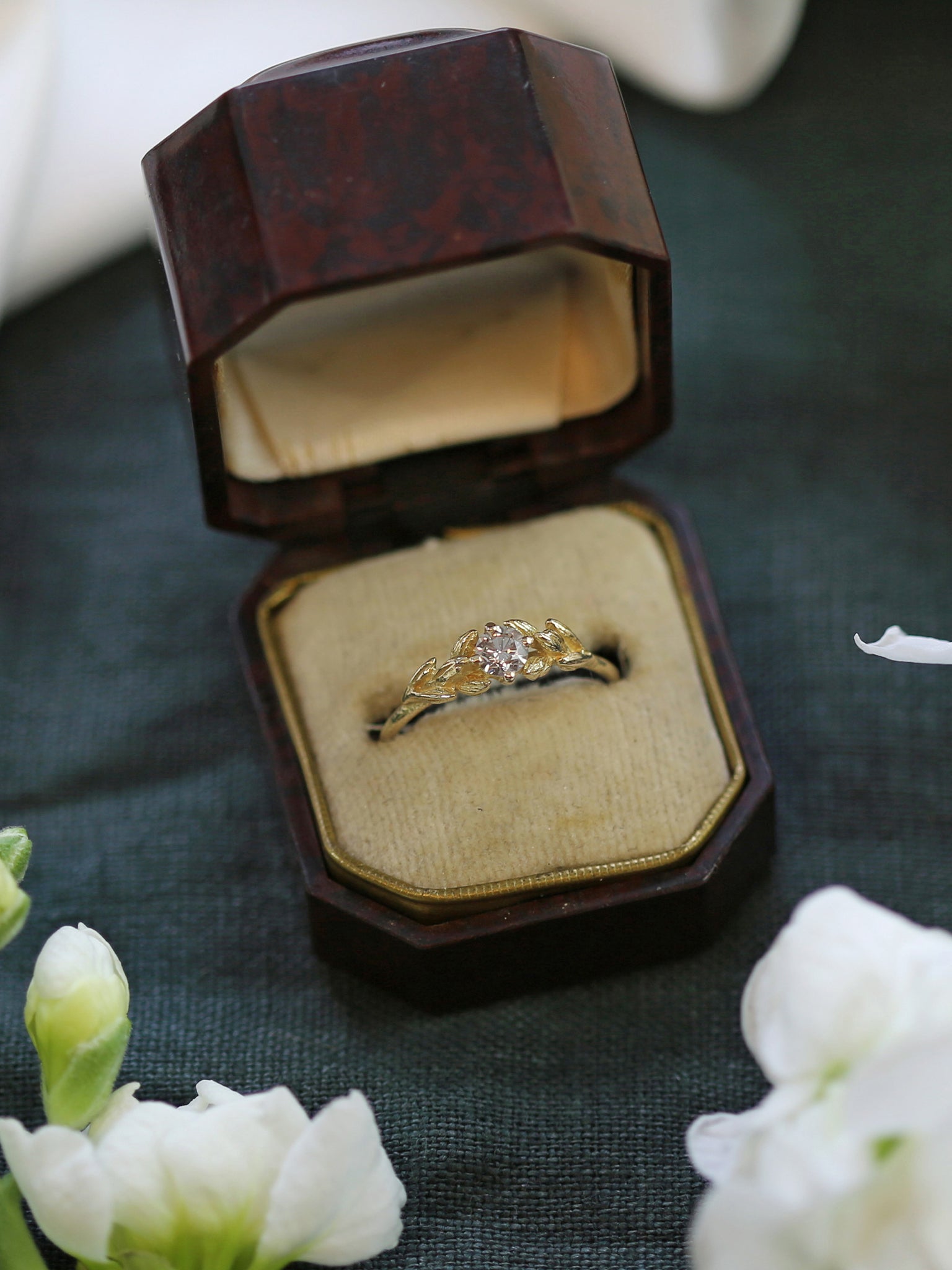 Champagne Diamond Wild Grass Union Ring - image 2