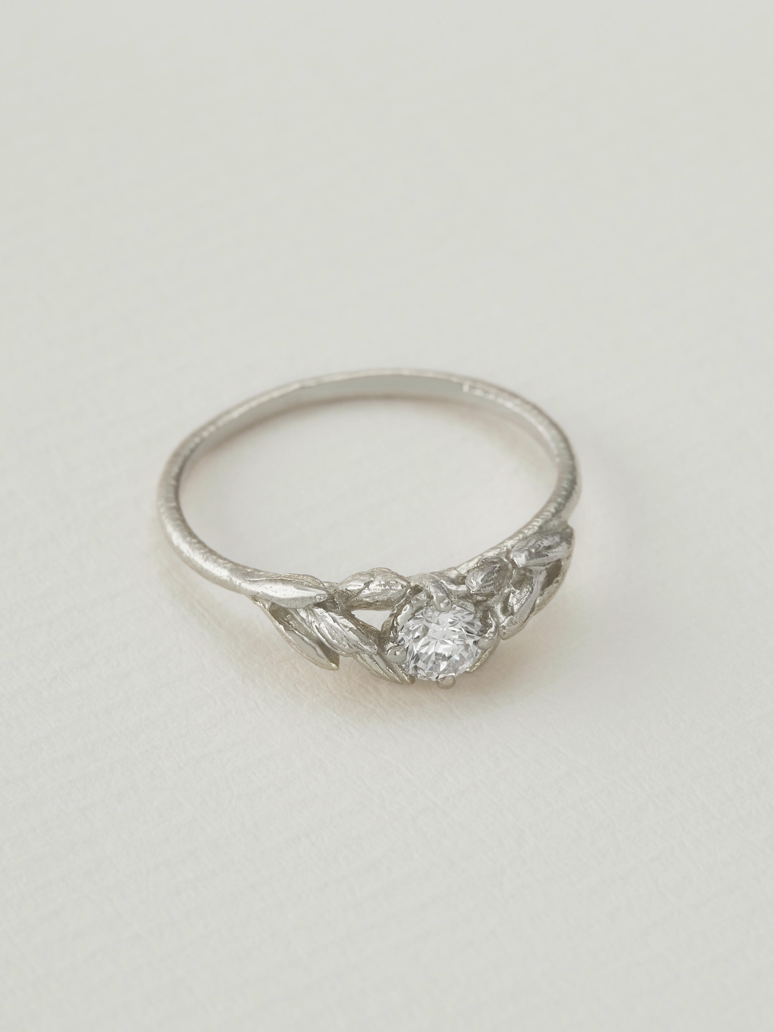 Wild Grass Union Ring with 0.25ct Diamond - image 6 | 18ct white gold