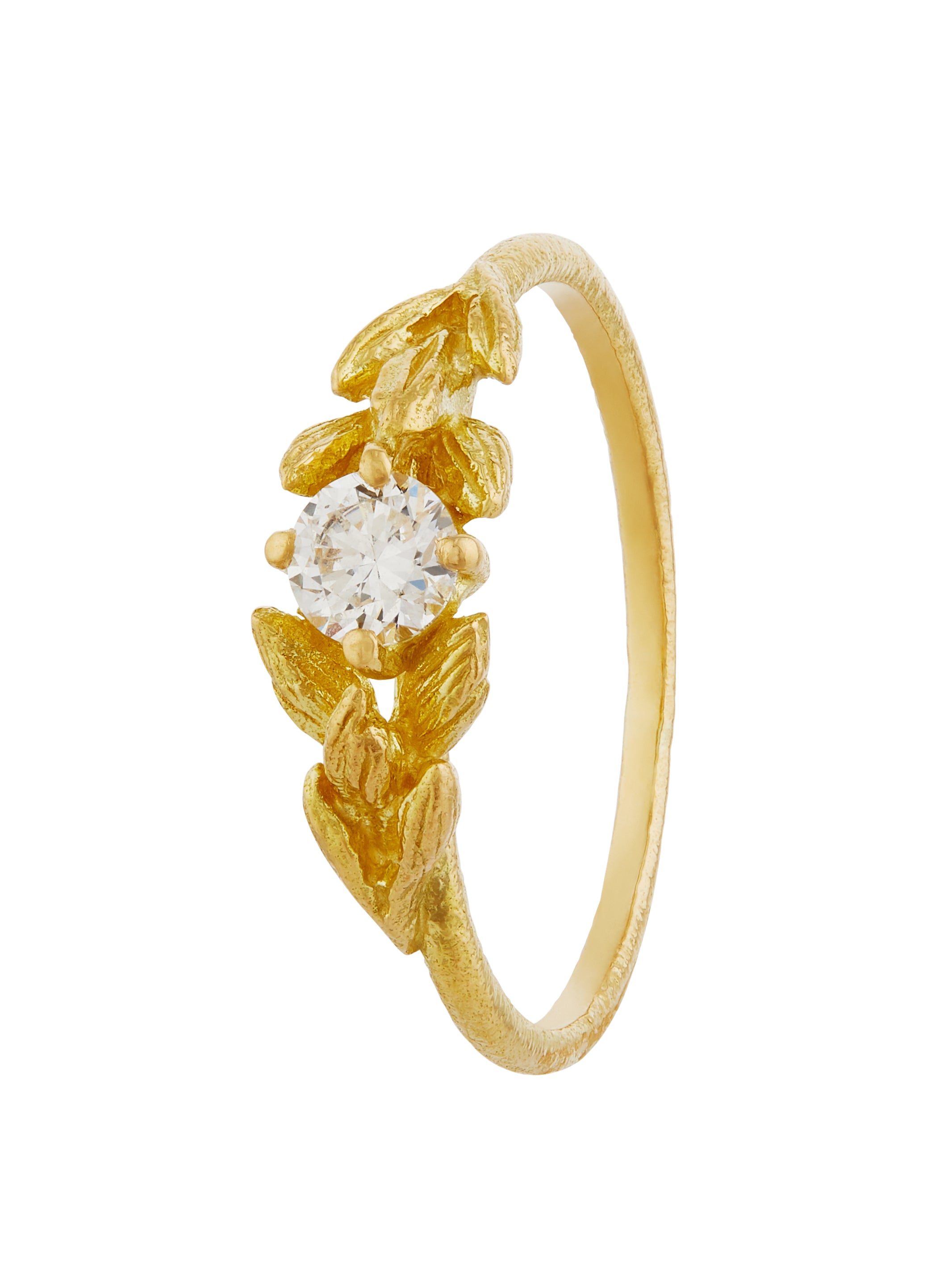 Wild Grass Union Ring with 0.25ct Diamond - image 1 | 18ct yellow gold