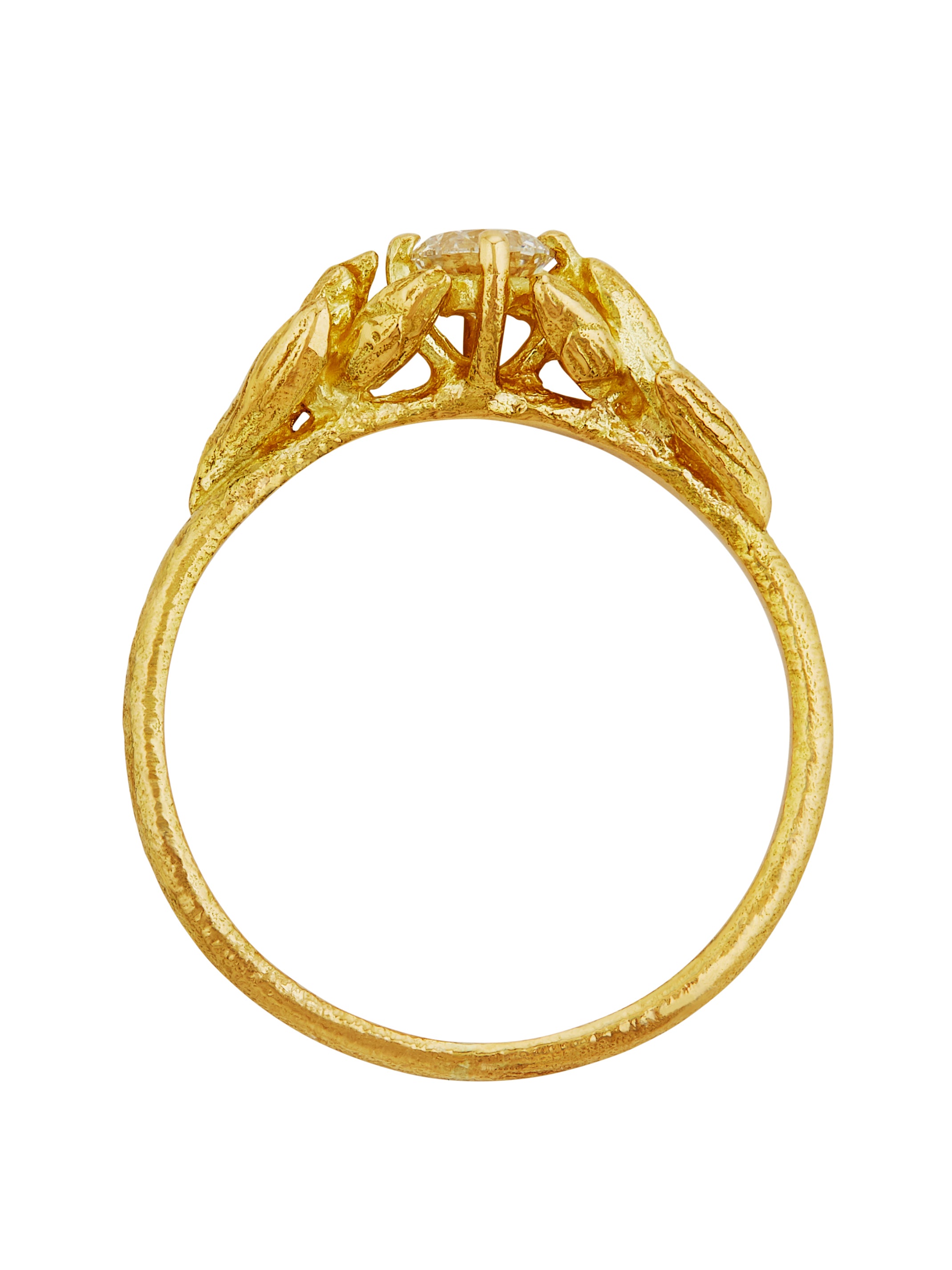 Wild Grass Union Ring with 0.25ct Diamond - image 4 | 18ct yellow gold