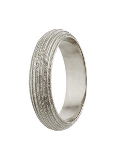 Heavy D-Shaped Reed Band Ring