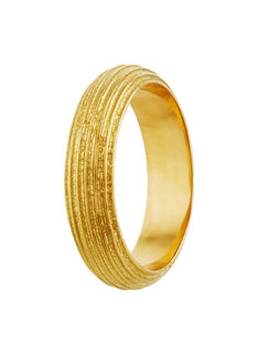 Heavy D-Shaped Reed Band Ring