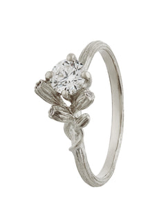 Asymmetric Diamond Kissing Seed Ring