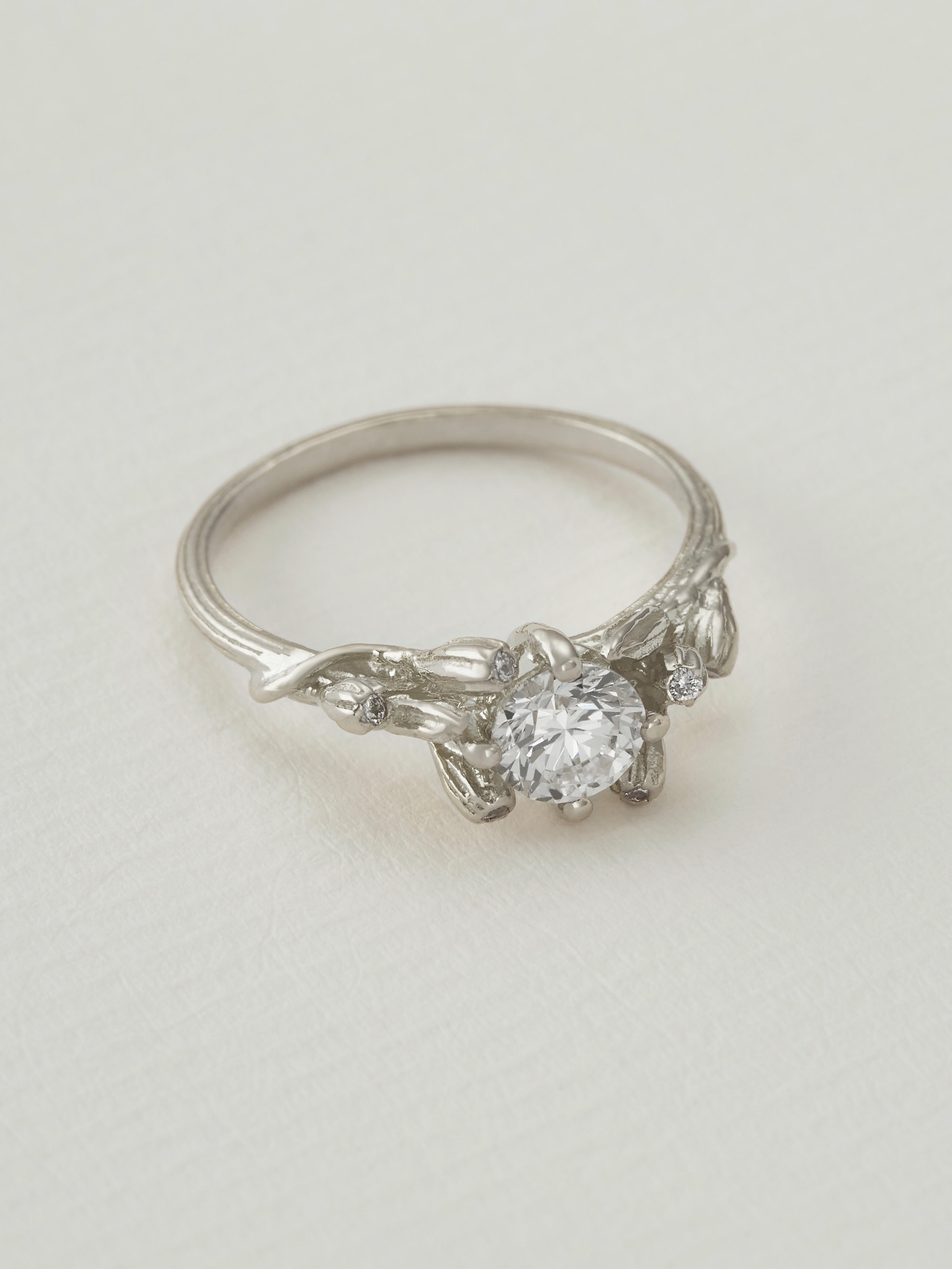 Harvest Seed Ring with 0.7ct Central Diamond - image 7 | 18ct white gold