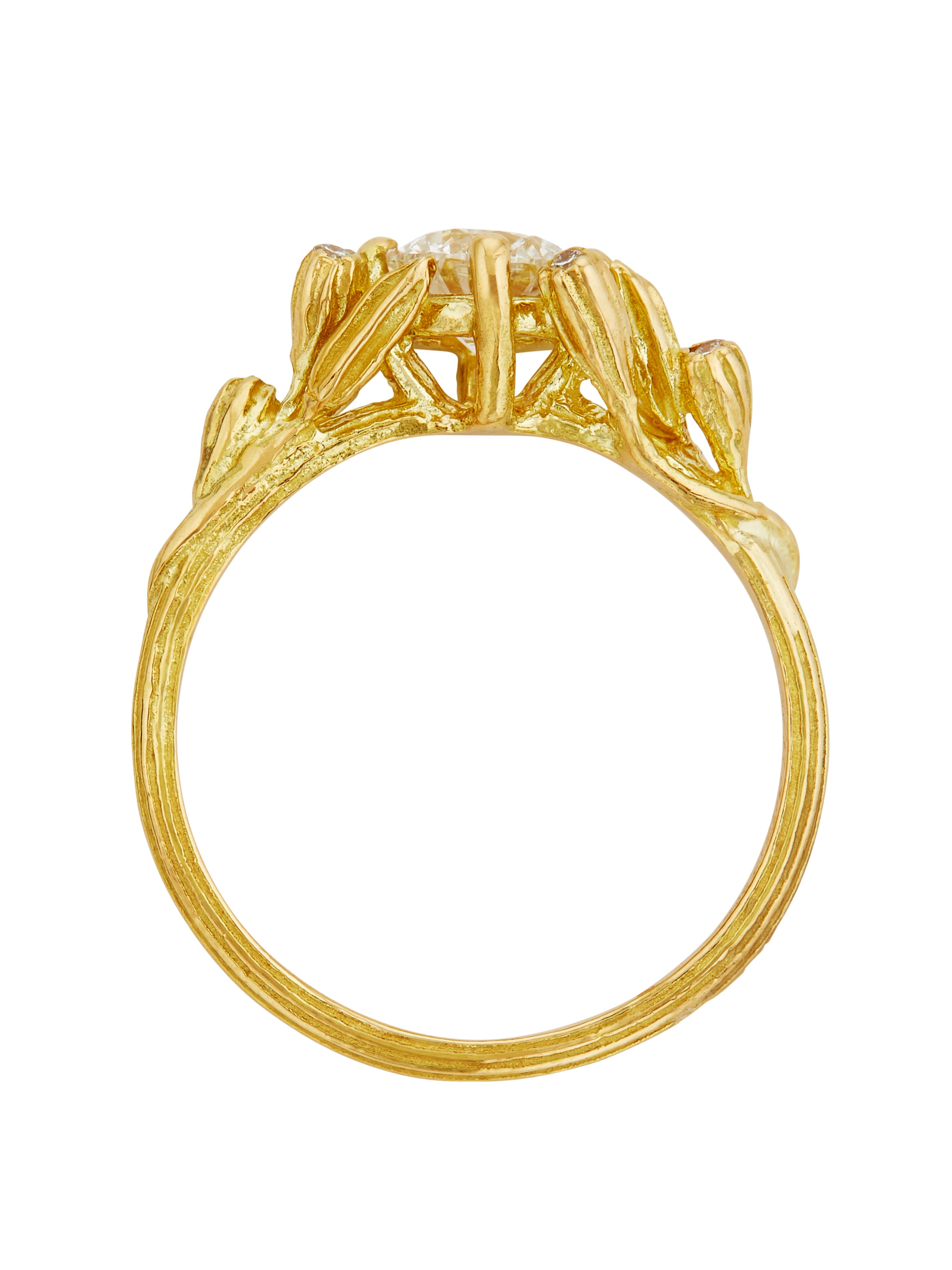 Harvest Seed Ring with 0.7ct Central Diamond - image 5 | 18ct yellow gold