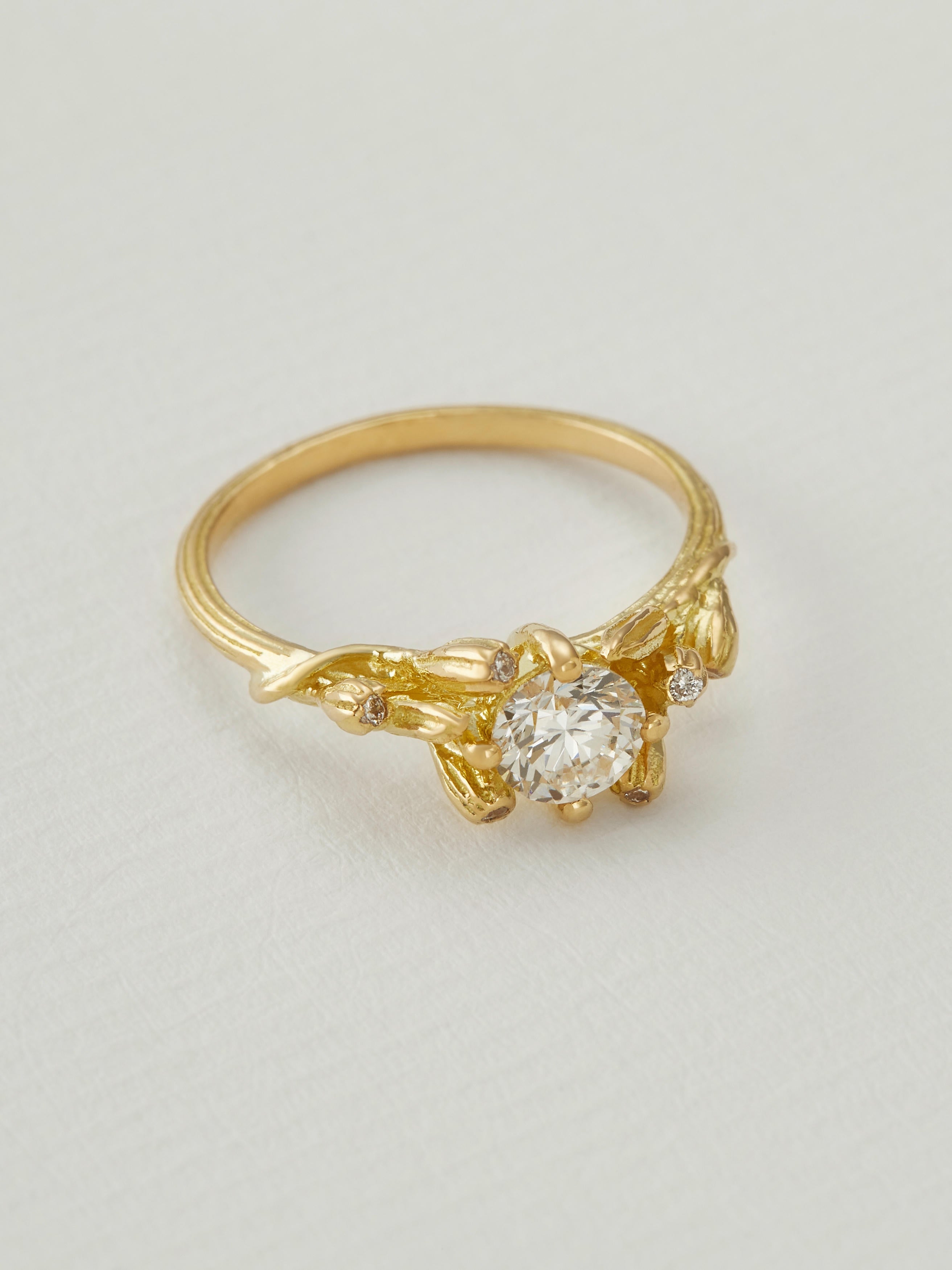 Harvest Seed Ring with 0.7ct Central Diamond - image 4 | 18ct yellow gold