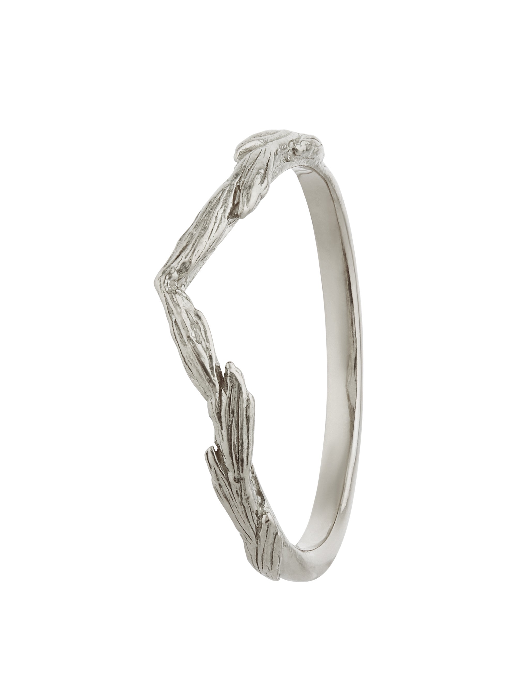 Wild Grass Wishbone Ring - image 4 | 18ct white gold