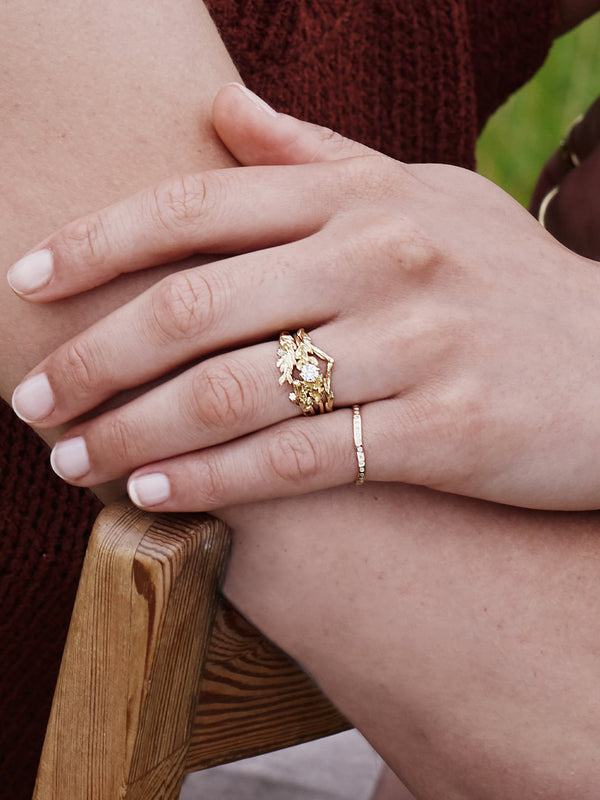 Wild Grass Wishbone Ring