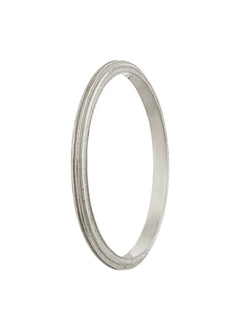 Slim D-Shaped Reed Band Ring