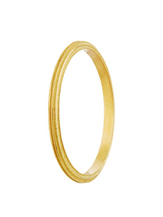 Slim D-Shaped Reed Band Ring