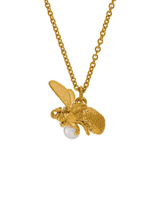 Flying Bee with Pearl Necklace