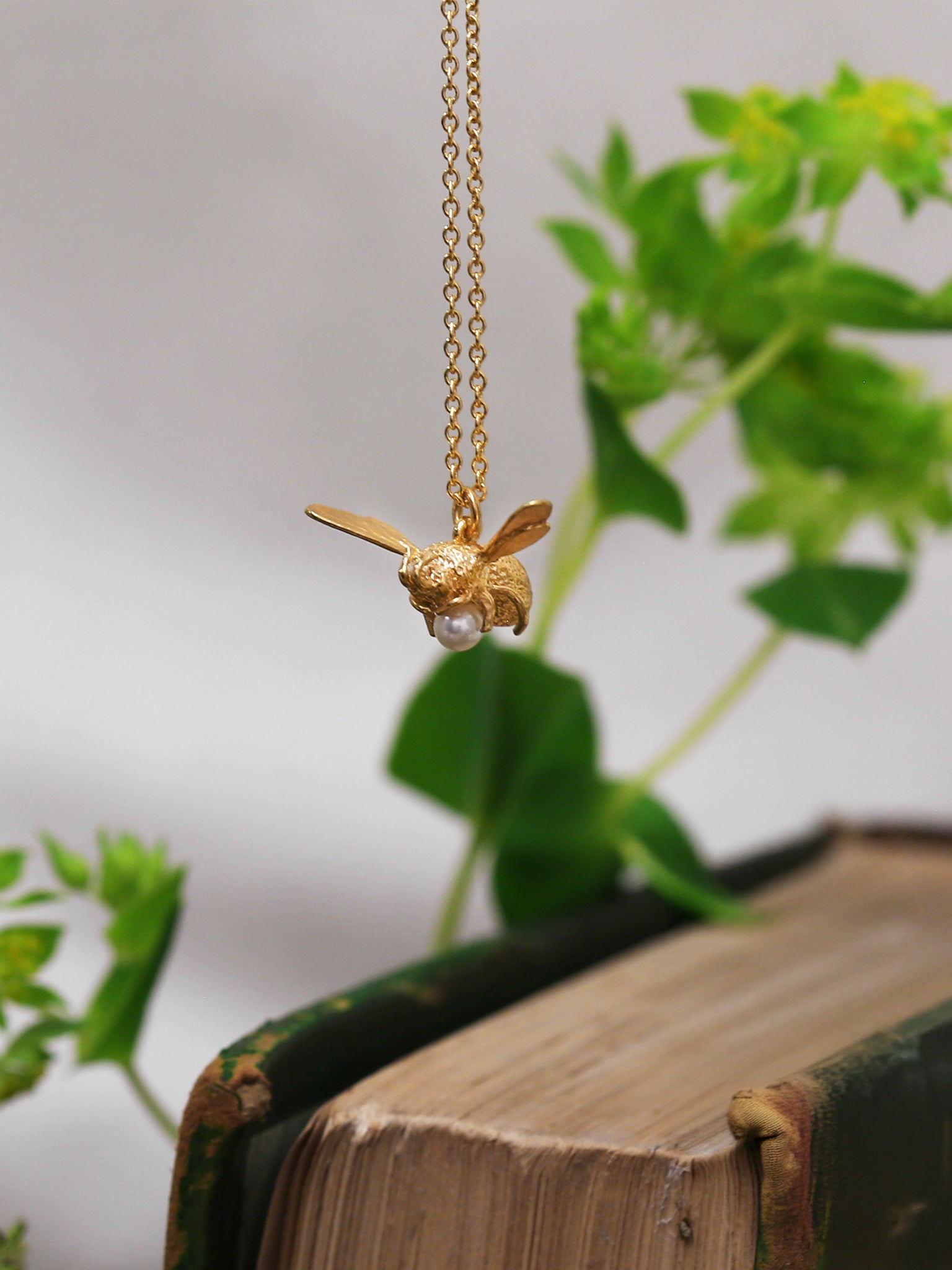 Flying Bee with Pearl Necklace - image 3