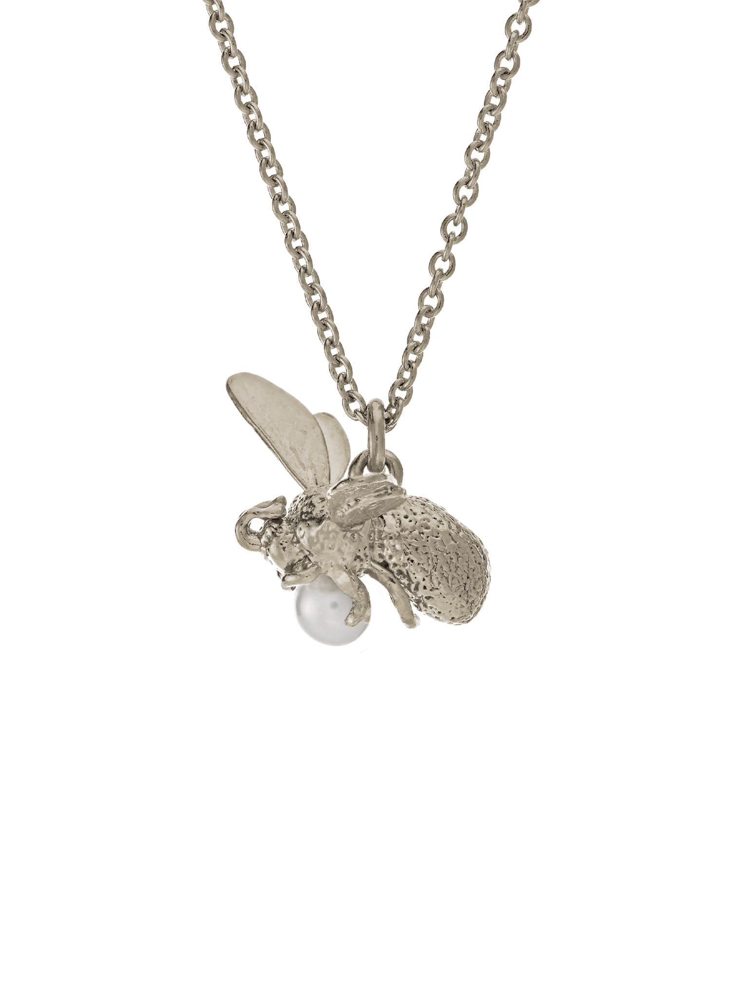 Flying Bee with Pearl Necklace - image 6 | silver