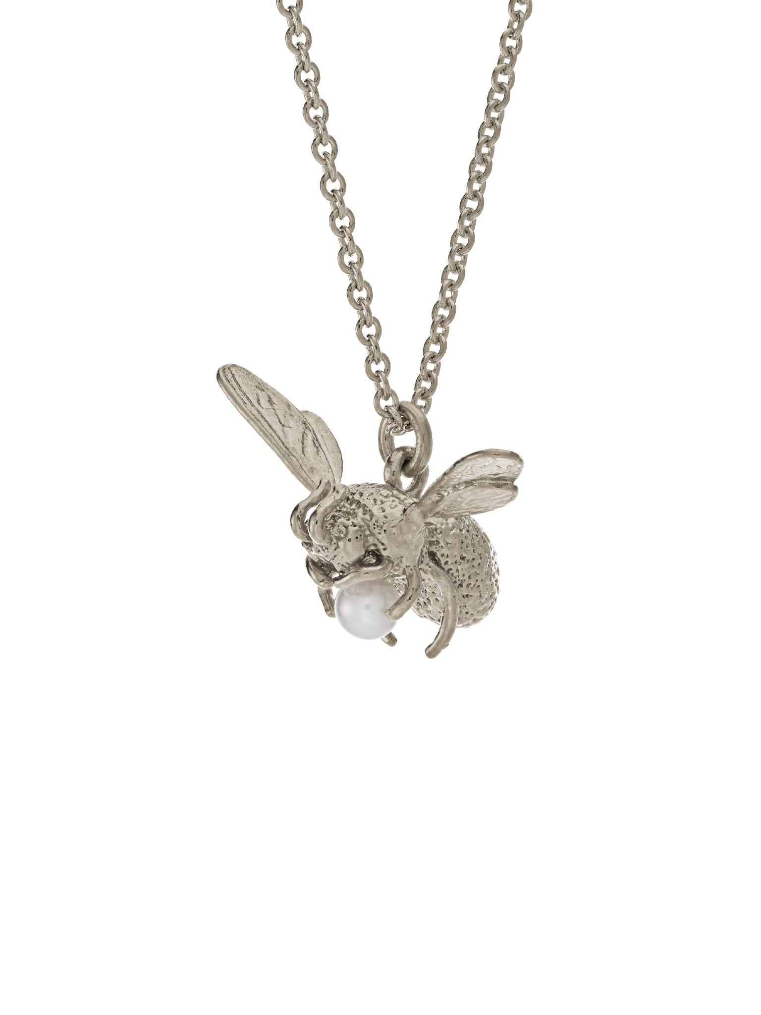Flying Bee with Pearl Necklace - image 8 | silver