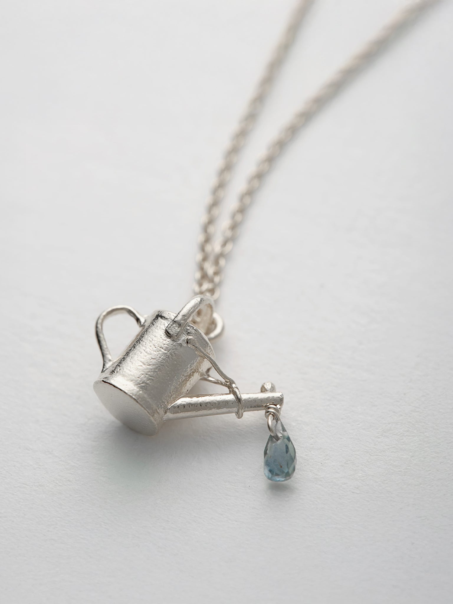 Watering Can Necklace - image 6 | silver