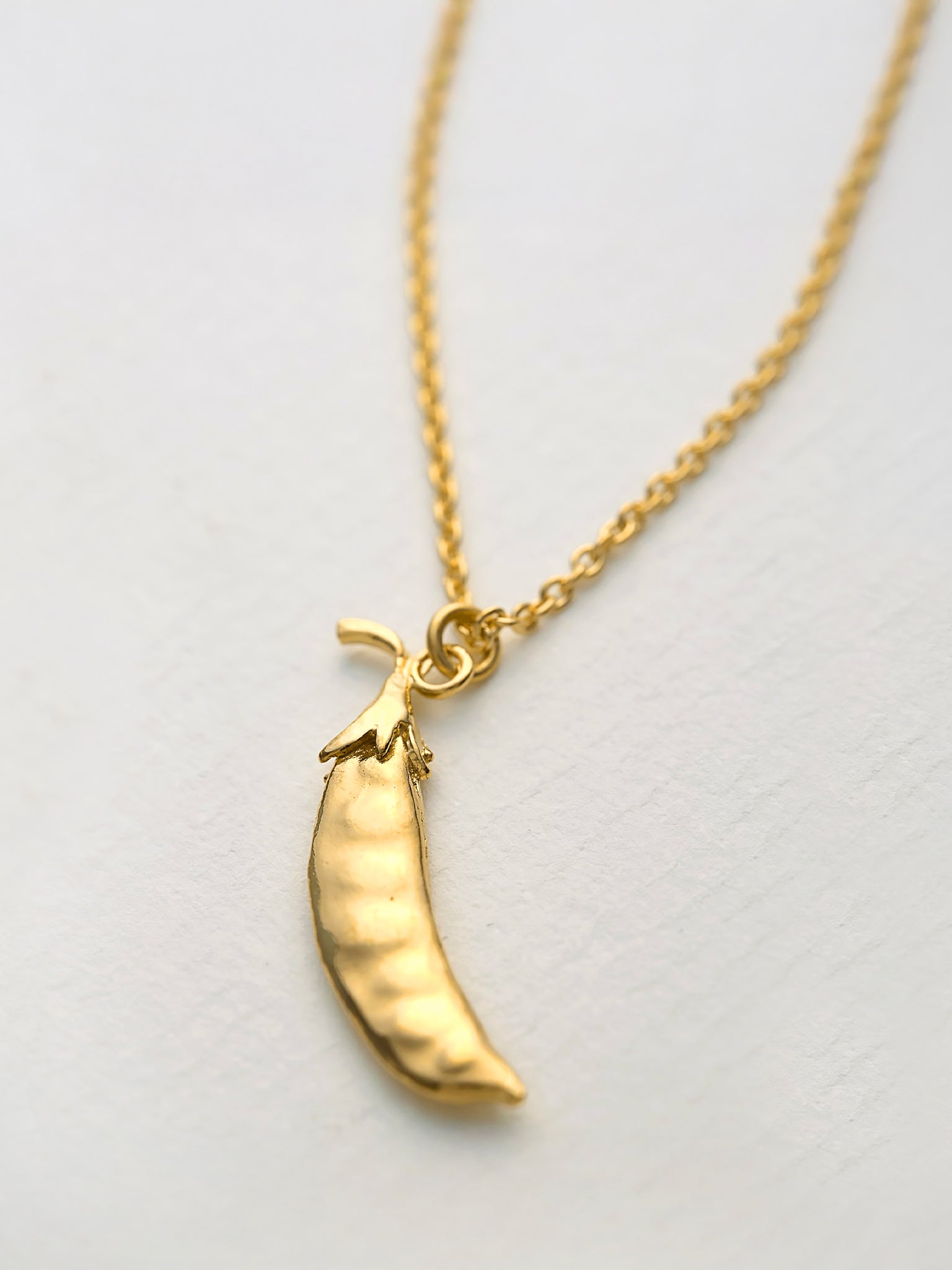 Peapod Necklace - image 2 | gold plate