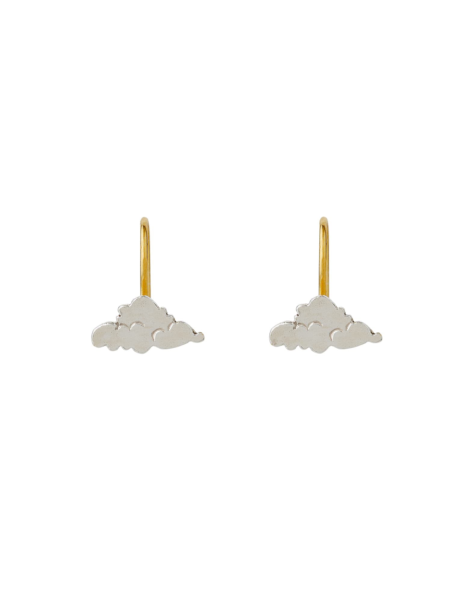 Little Cloud Hook Earrings - image 1 | silver & gold plate