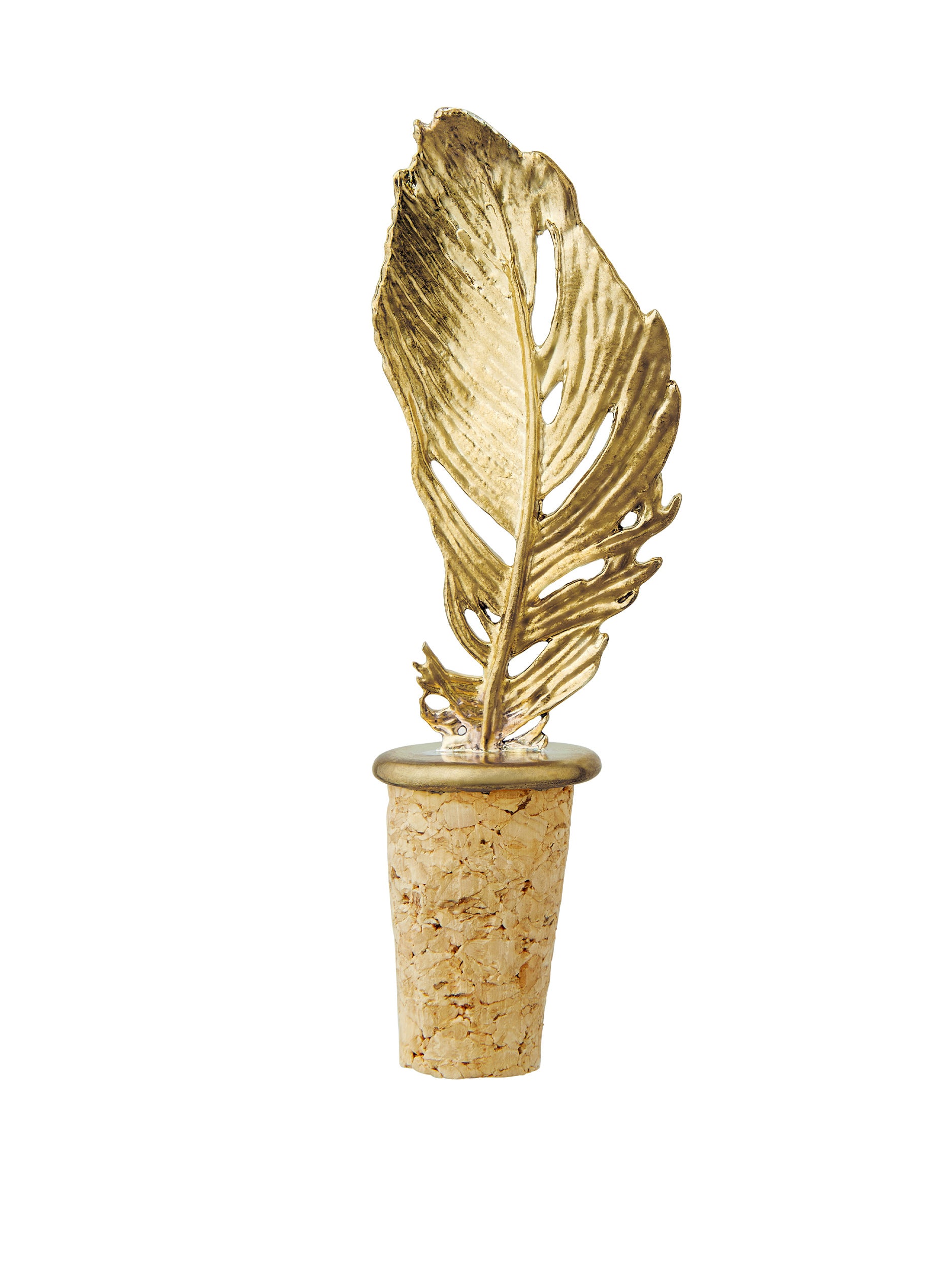 Crow Feather Bottle Stopper - image 1 | brass 