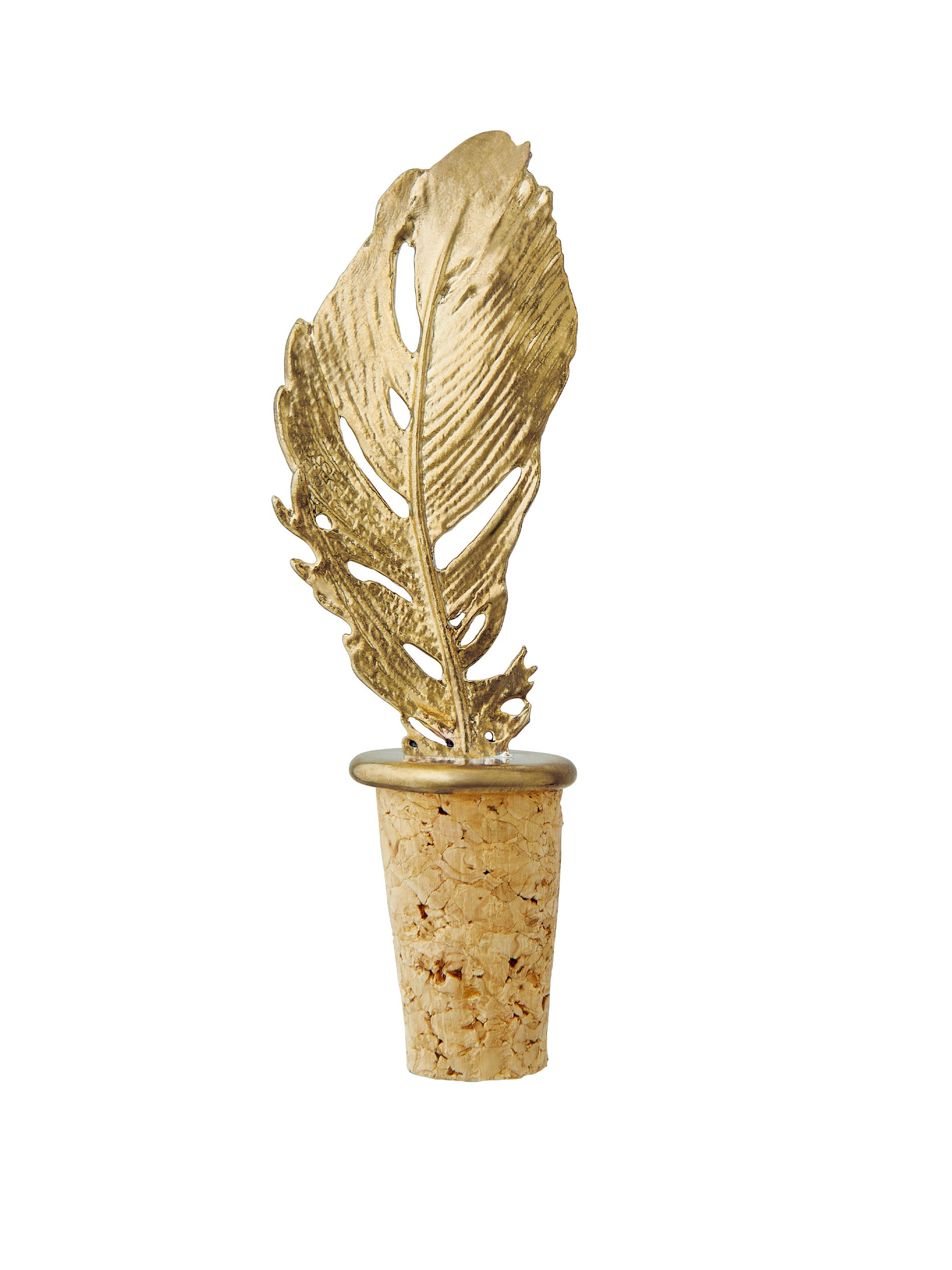 Crow Feather Bottle Stopper - image 4 | brass 