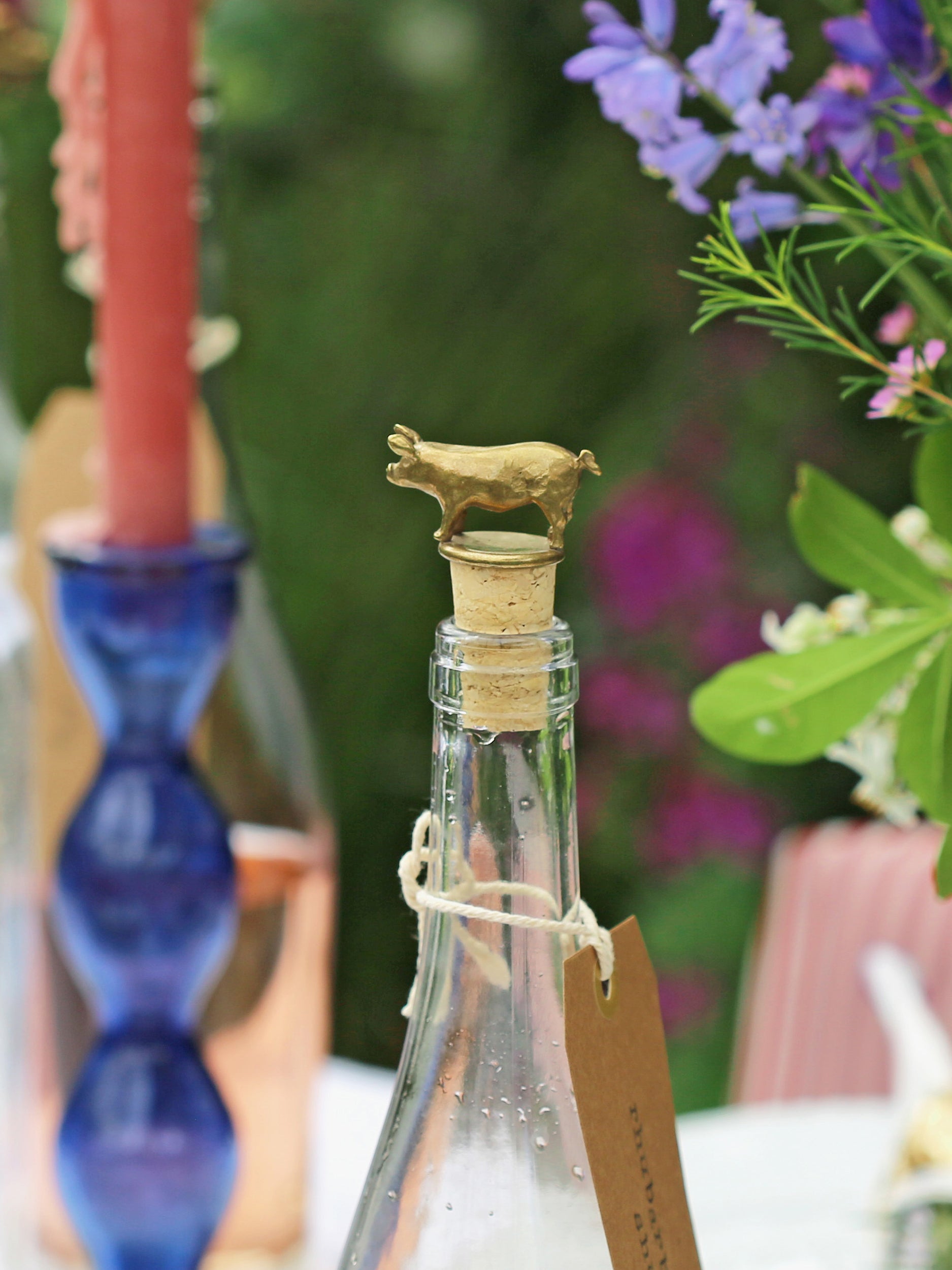 Suffolk Pig Bottle Stopper - image 2