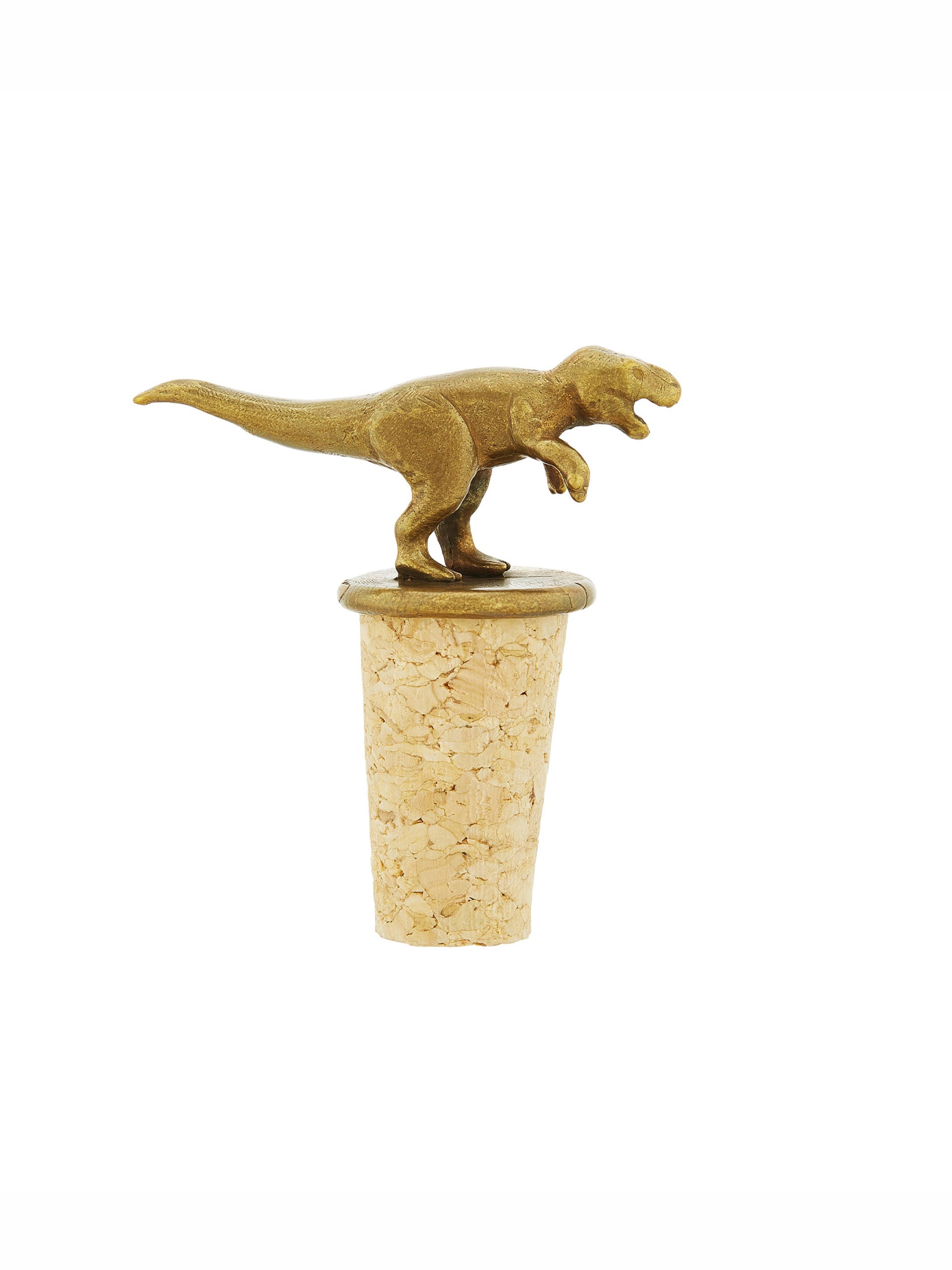 T-Rex Bottle Stopper - image 1 | brass 