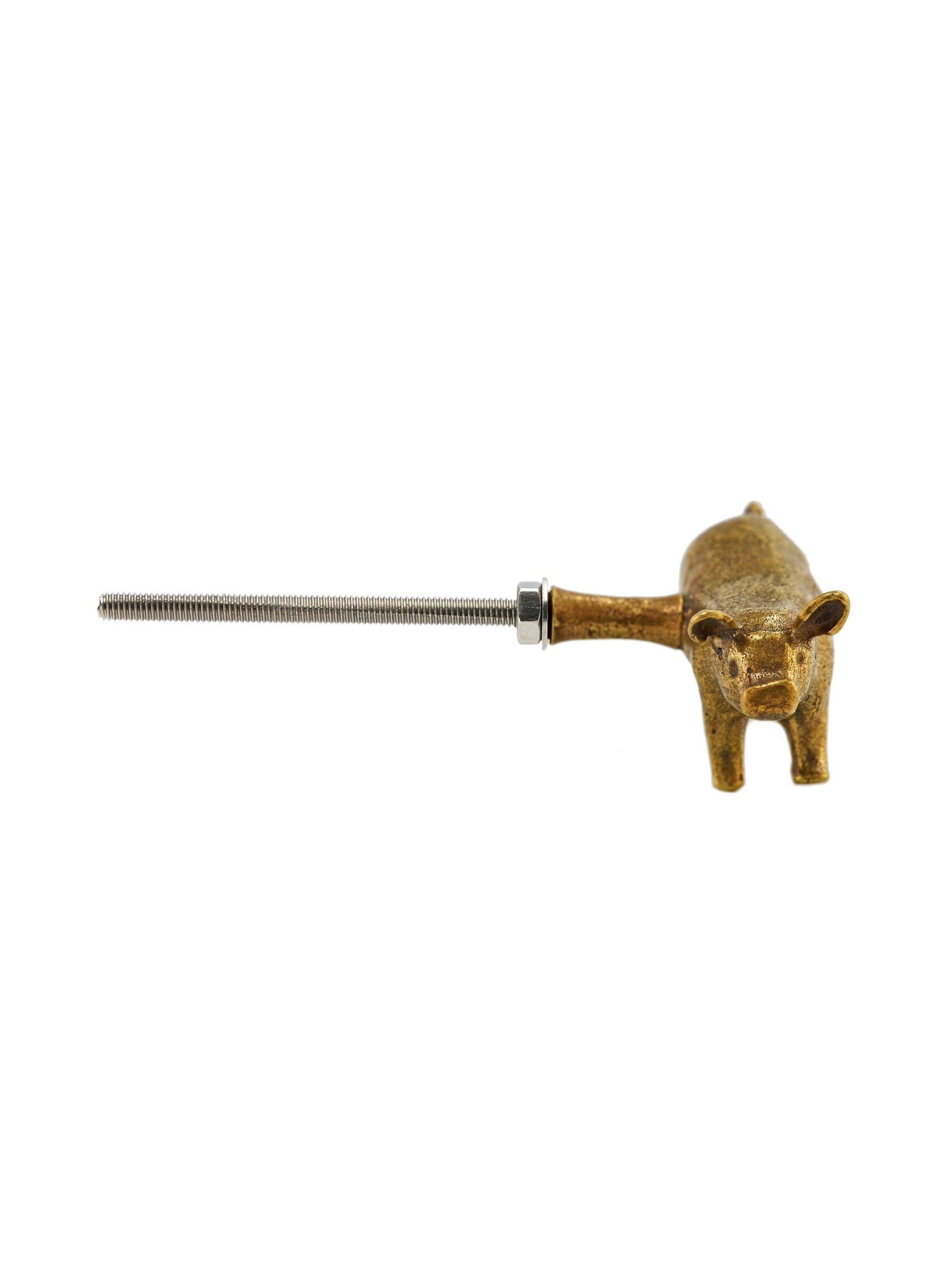 Suffolk Pig Drawer Handle - image 4 | brass 