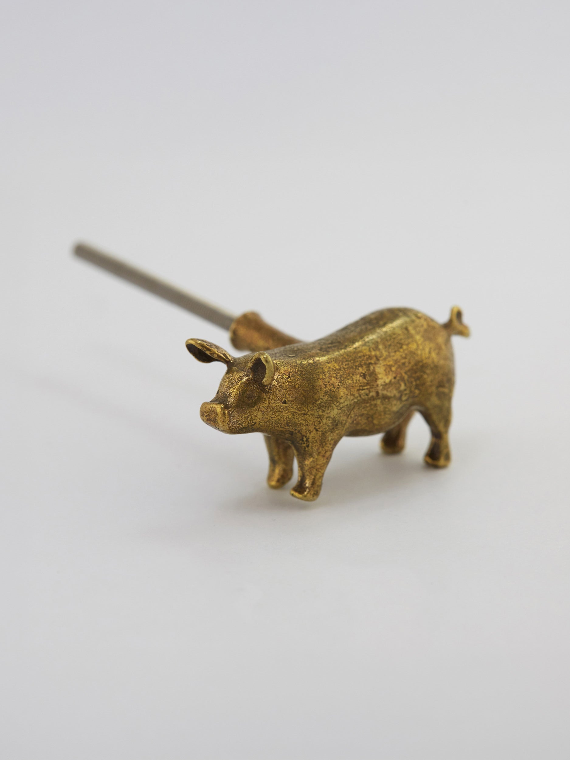 Suffolk Pig Drawer Handle - image 3 | brass 