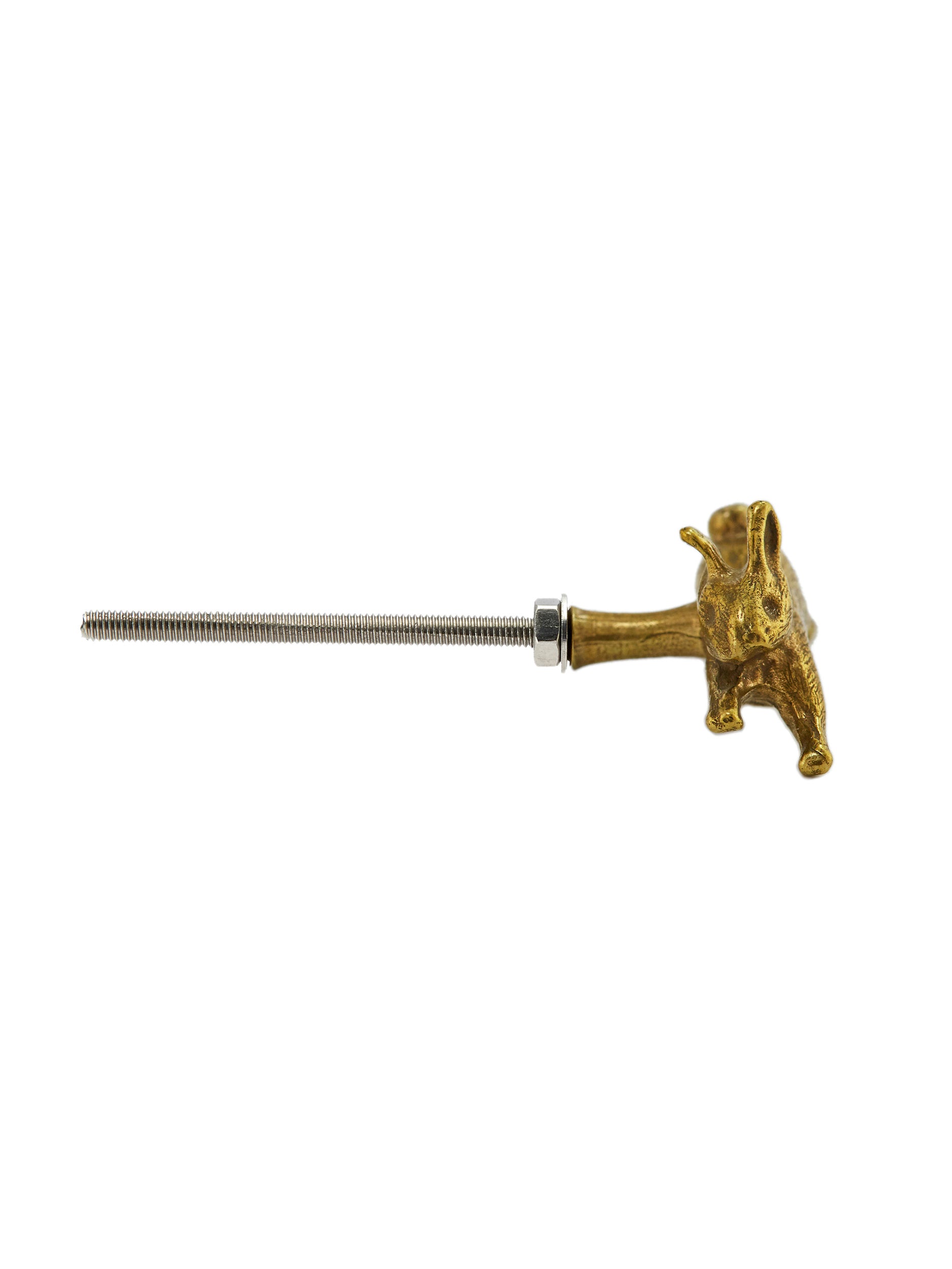 Leaping Rabbit Drawer Handle - image 4 | brass 