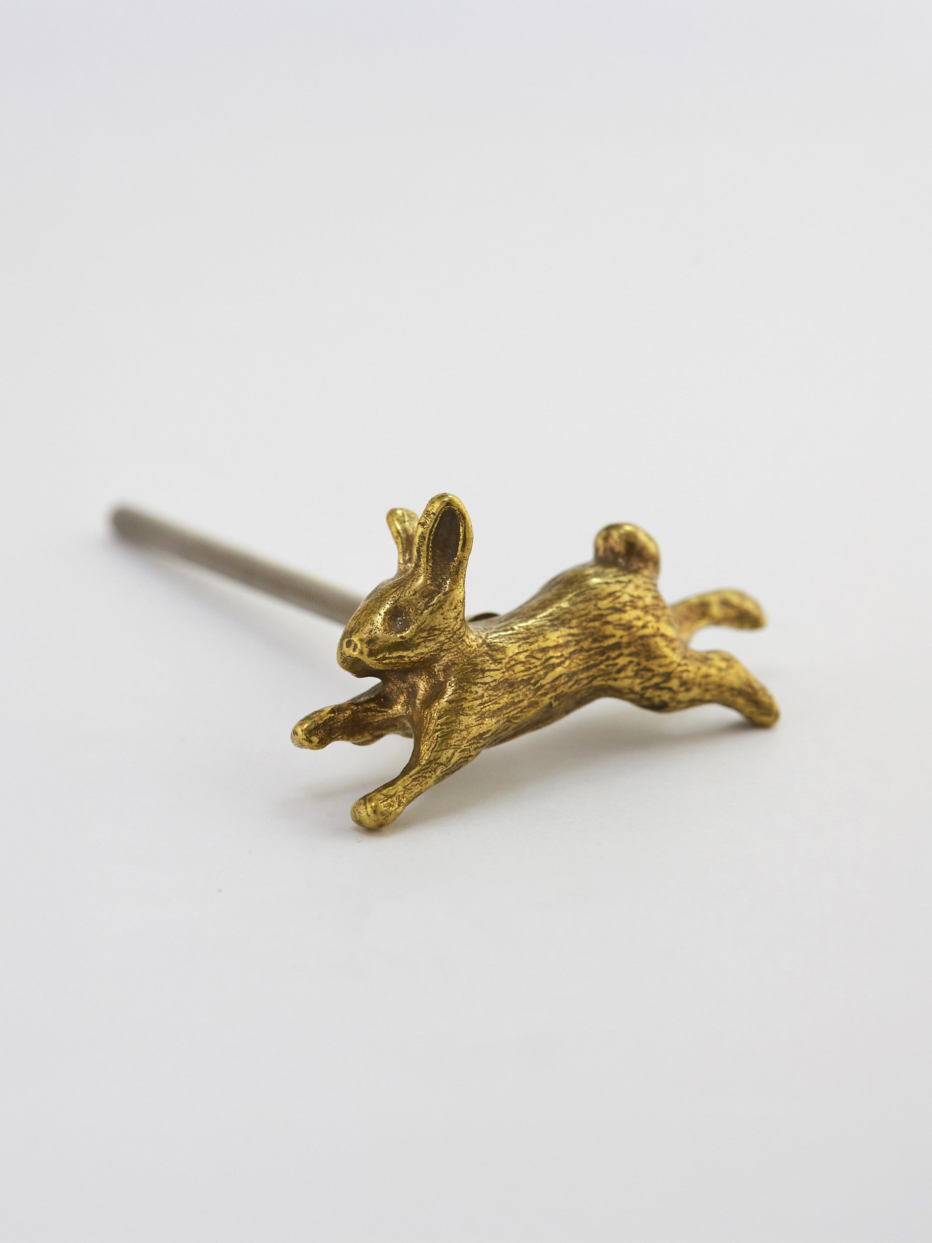 Leaping Rabbit Drawer Handle - image 3 | brass 