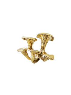 Mushroom Cluster Brass Drawer Handle