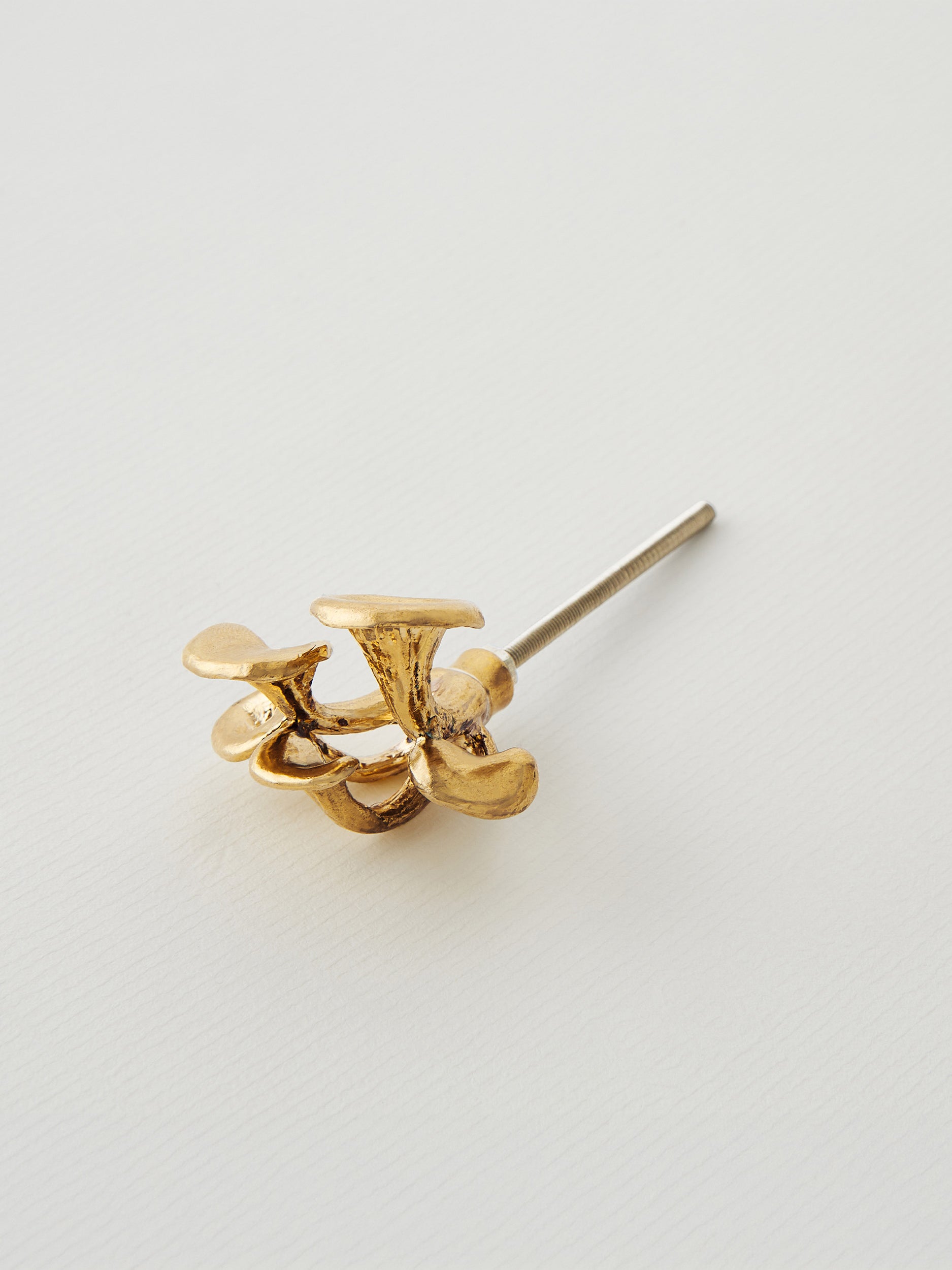 Mushroom Cluster Brass Drawer Handle - image 2 | silver