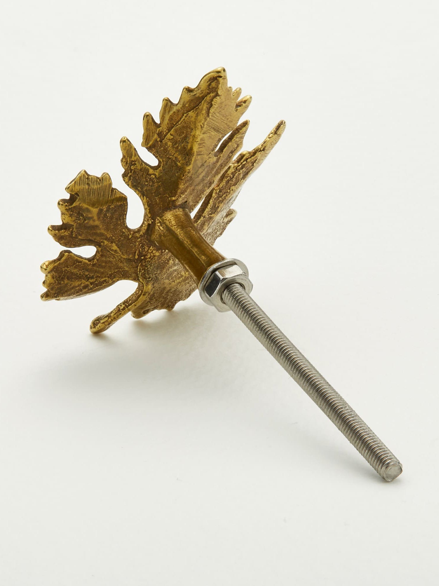 Vine Leaf Drawer Handle - image 4 | brass 