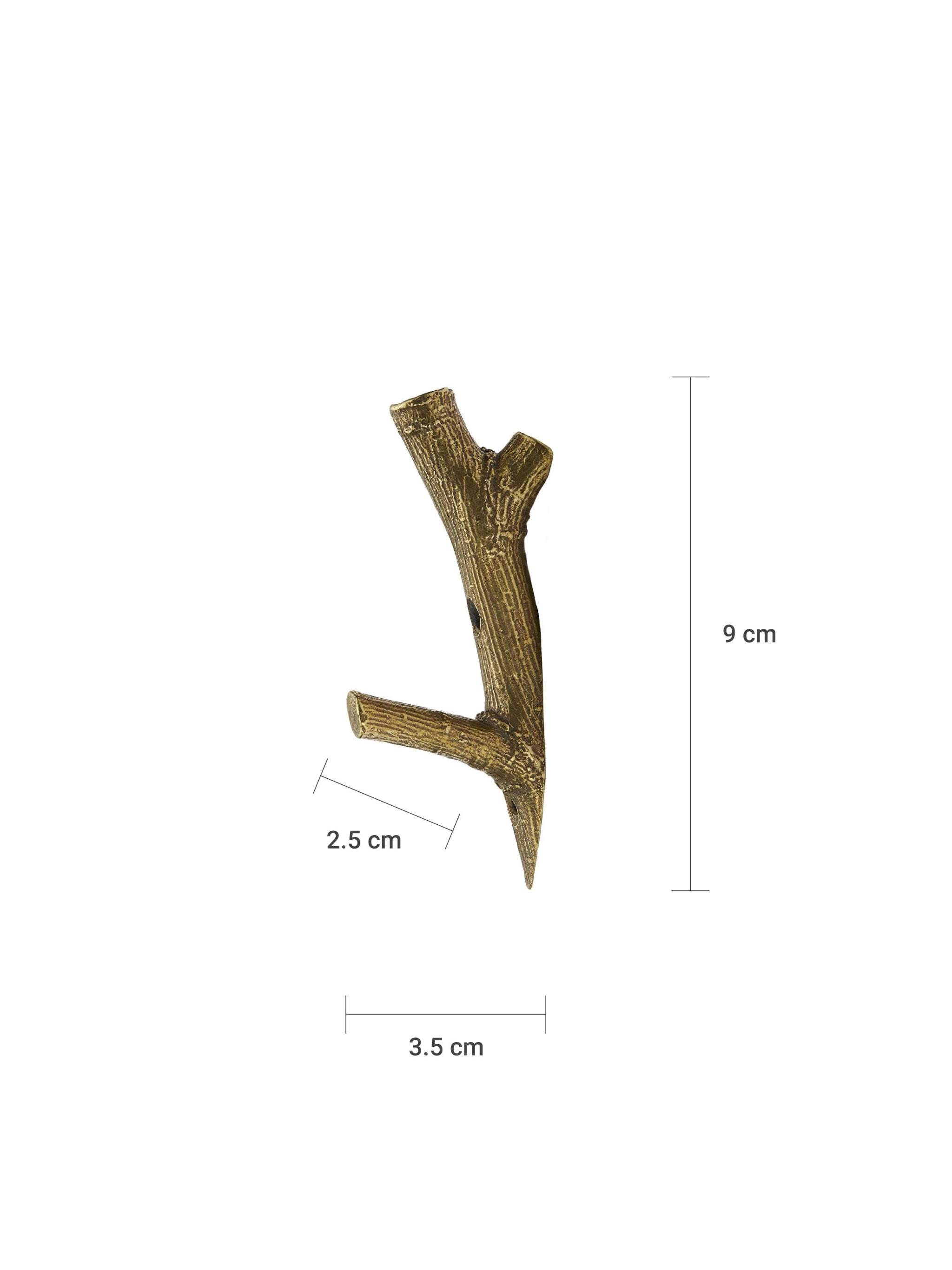 Birch Tree Short Brass Hook