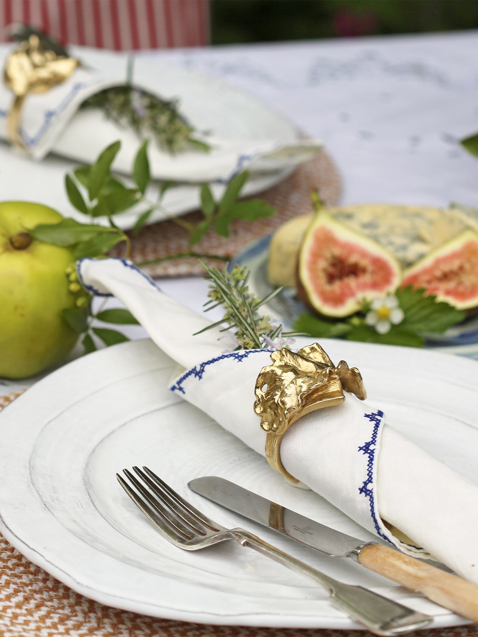 Wrapped Chard Brass Napkin Ring - image 3