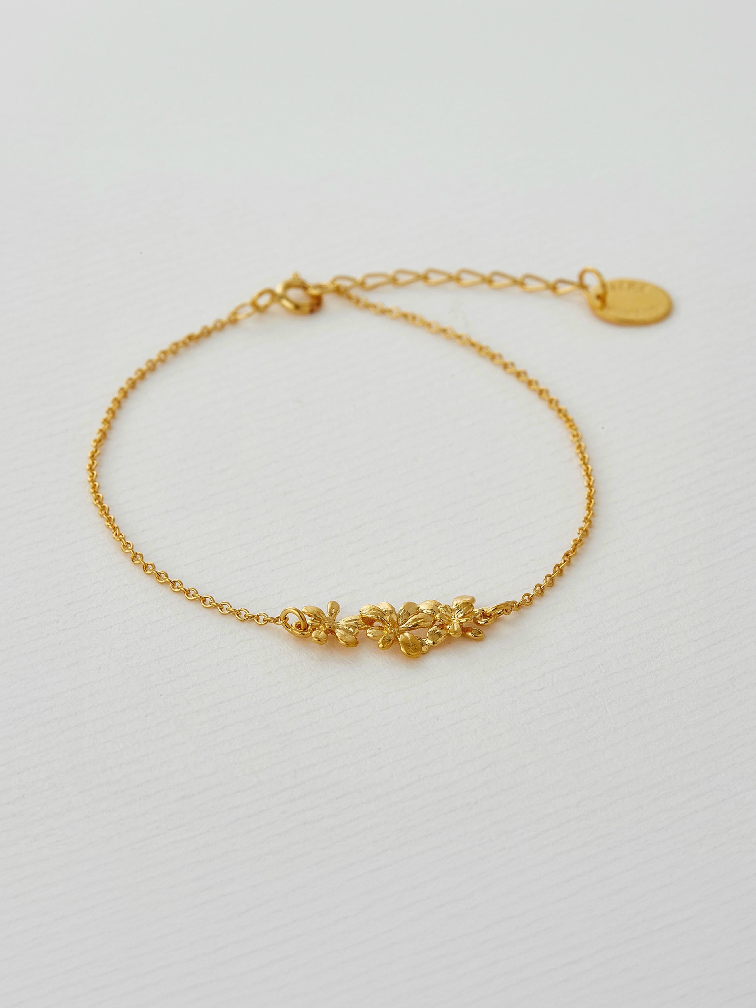 Sprouting Rosette In-Line Bracelet - image 3 | gold plate
