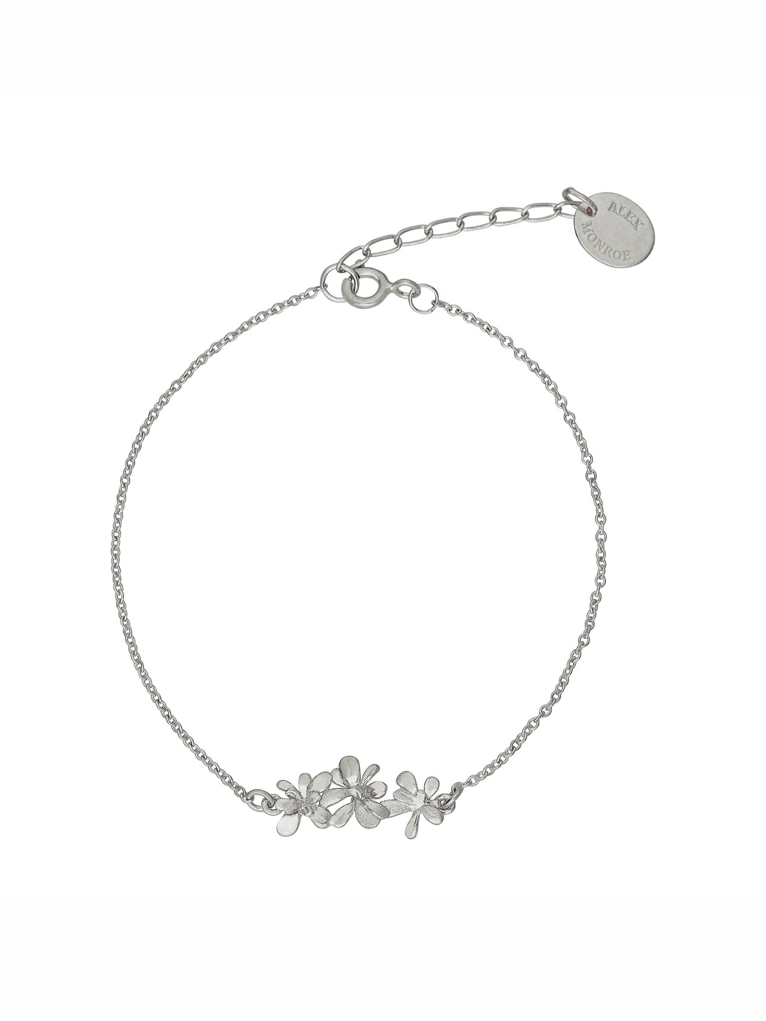 Sprouting Rosette In-Line Bracelet - image 4 | silver