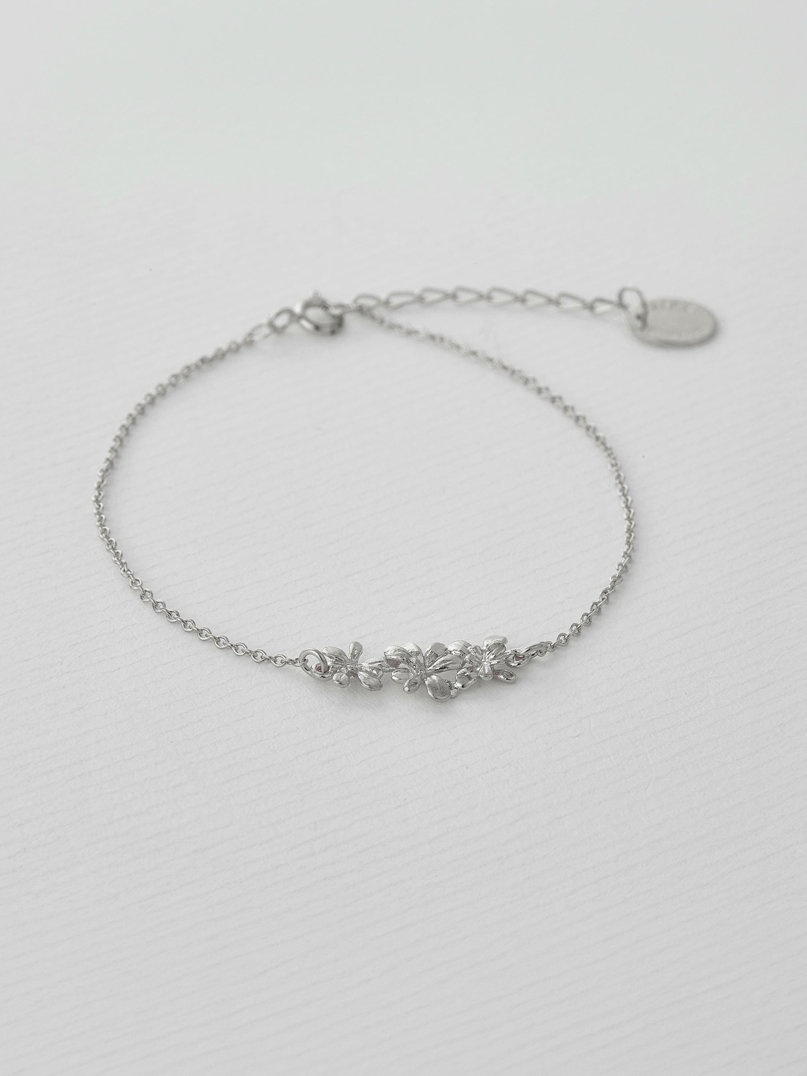 Sprouting Rosette In-Line Bracelet - image 5 | silver