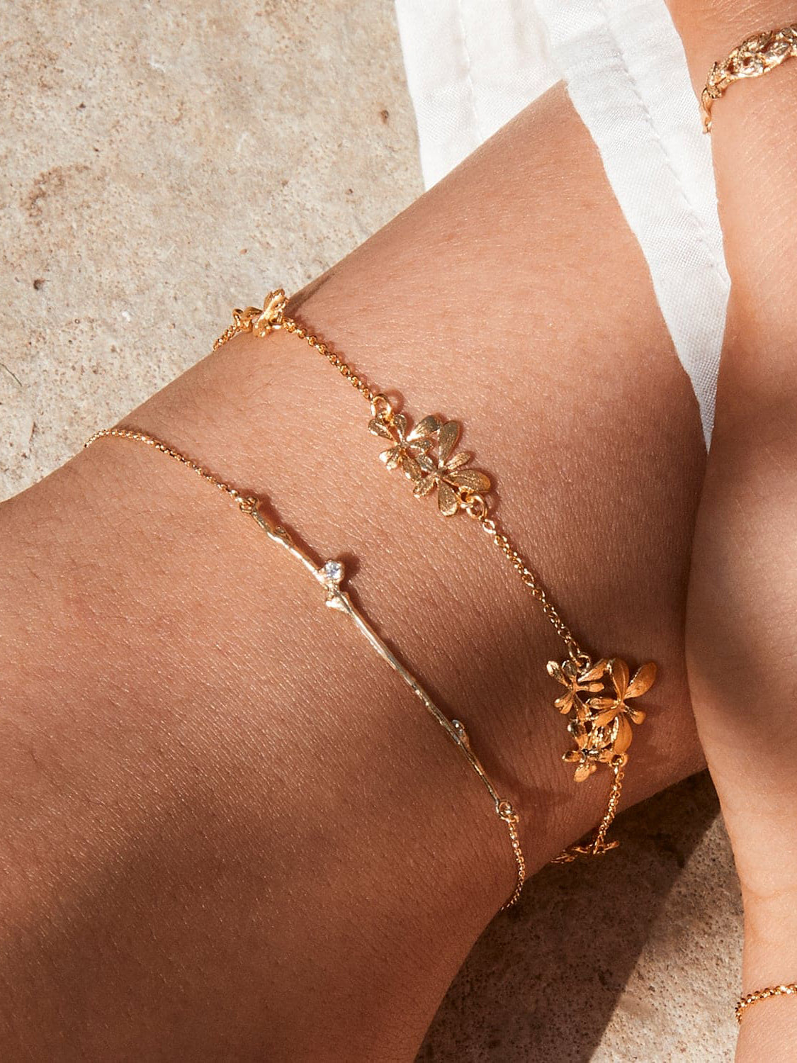 Rosette Cluster In-Line Pathway Bracelet - image 2