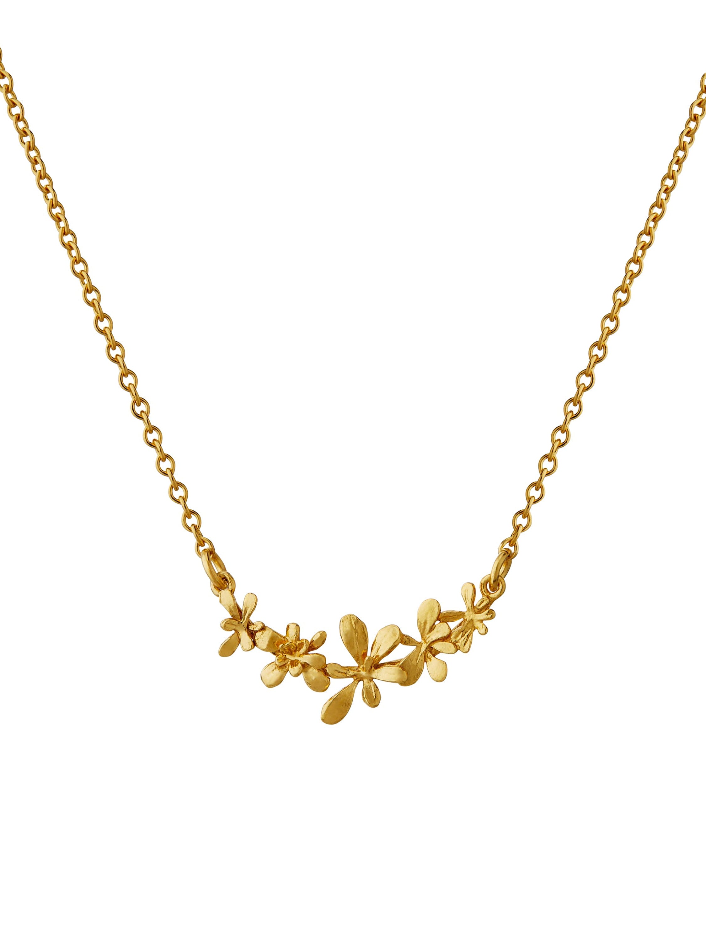 Sprouting Rosette In-Line Necklace - image 1 | gold plate