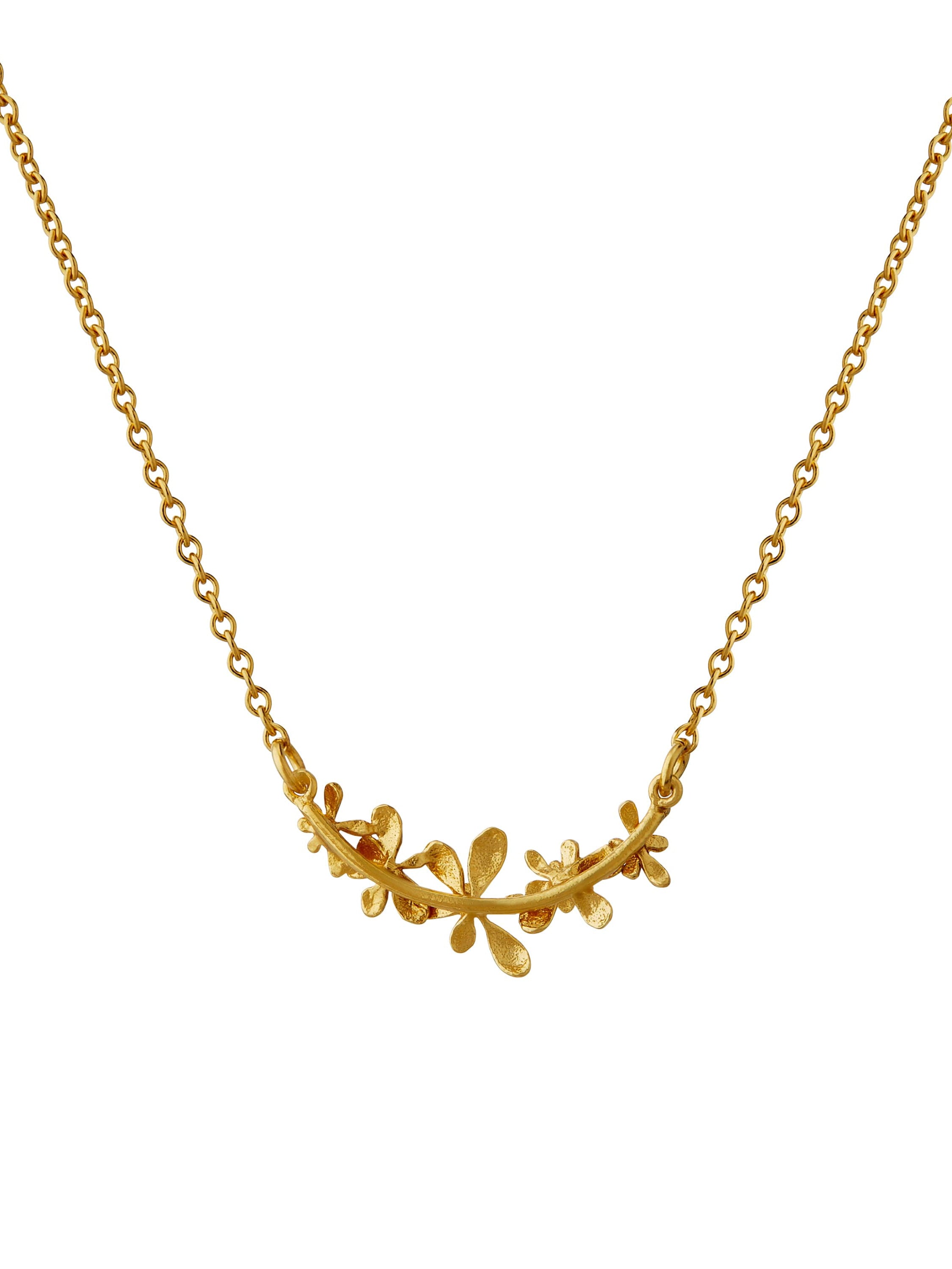 Sprouting Rosette In-Line Necklace - image 4 | gold plate