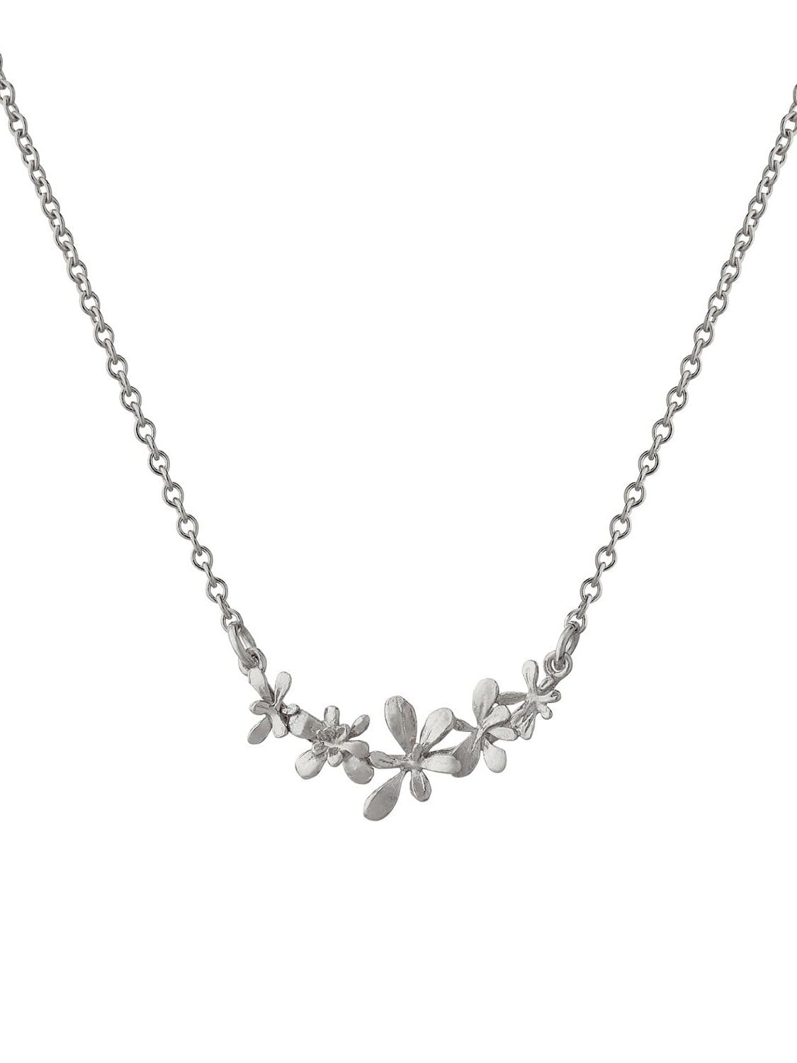 Sprouting Rosette In-Line Necklace - image 5 | silver