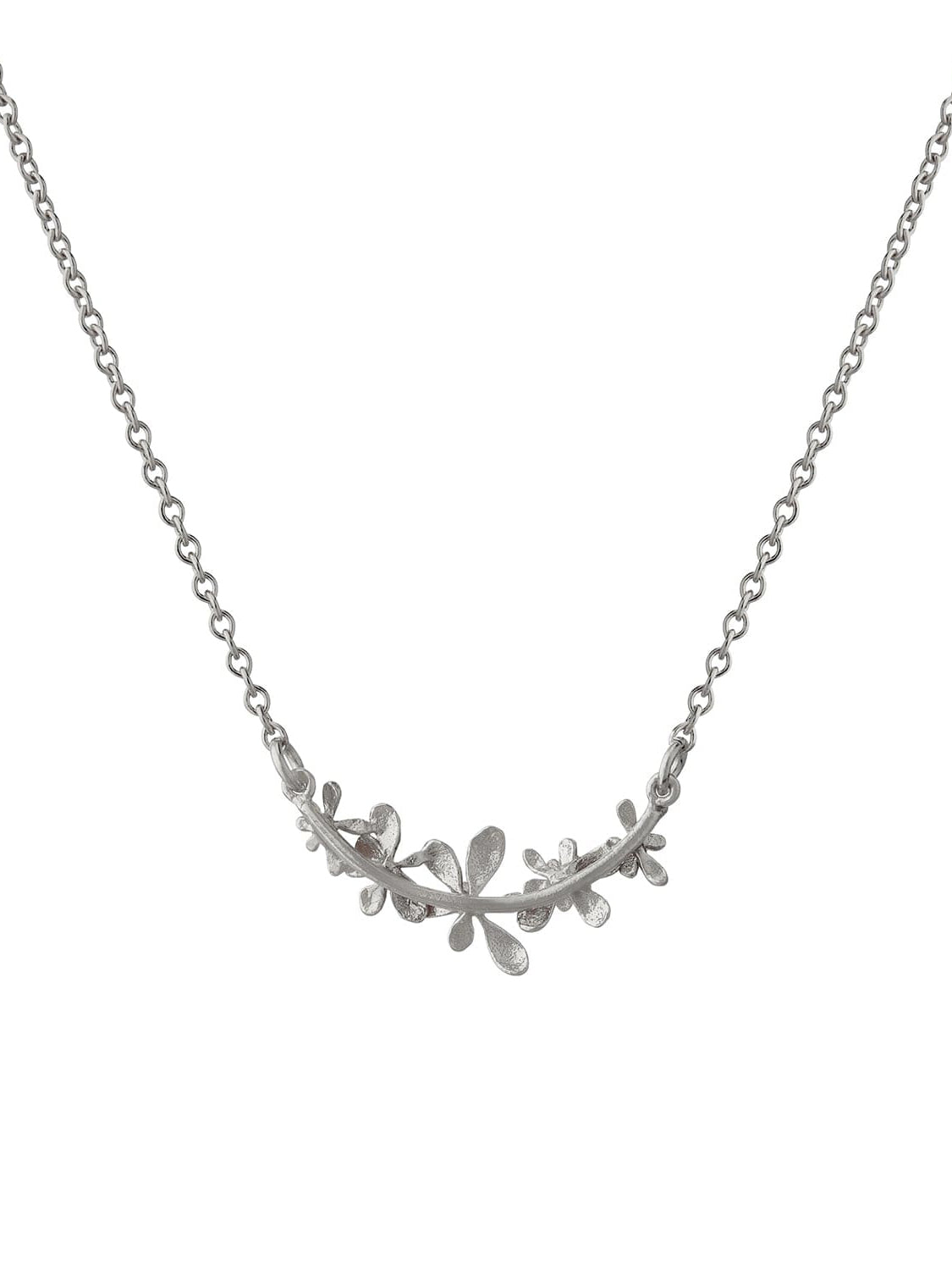 Sprouting Rosette In-Line Necklace - image 7 | silver