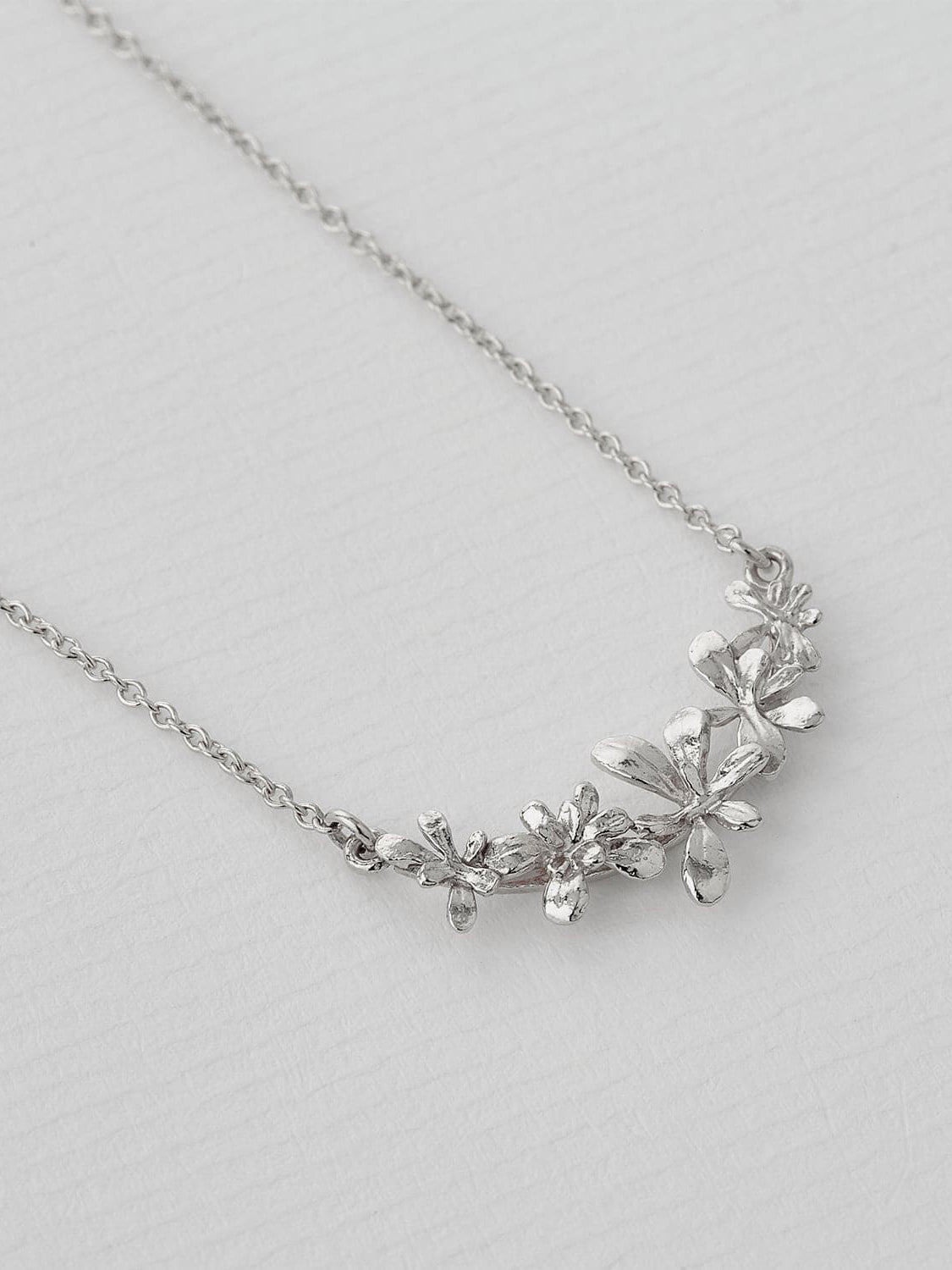 Sprouting Rosette In-Line Necklace - image 6 | silver