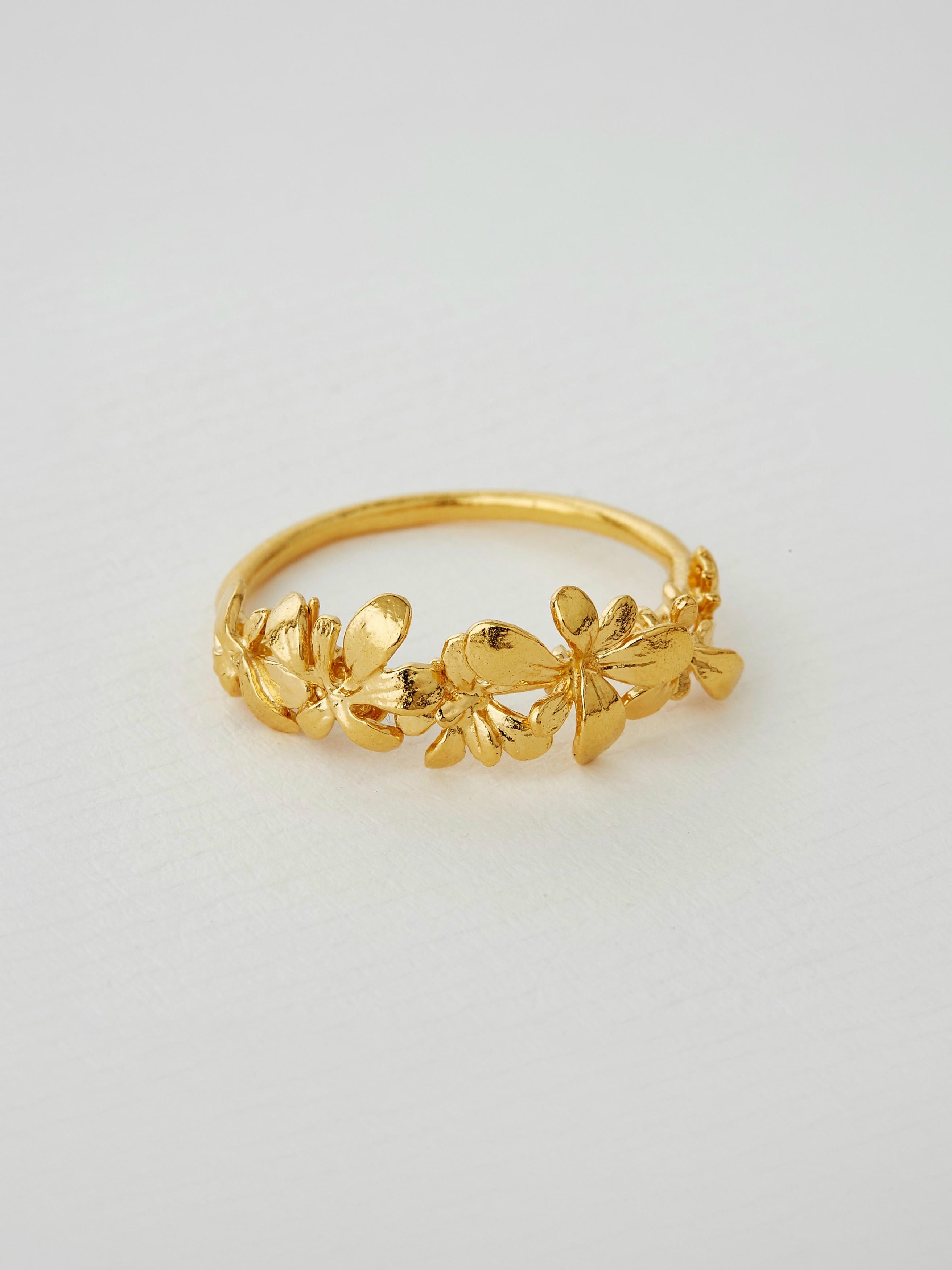 Sprouting Rosette Ring - image 3 | gold plate